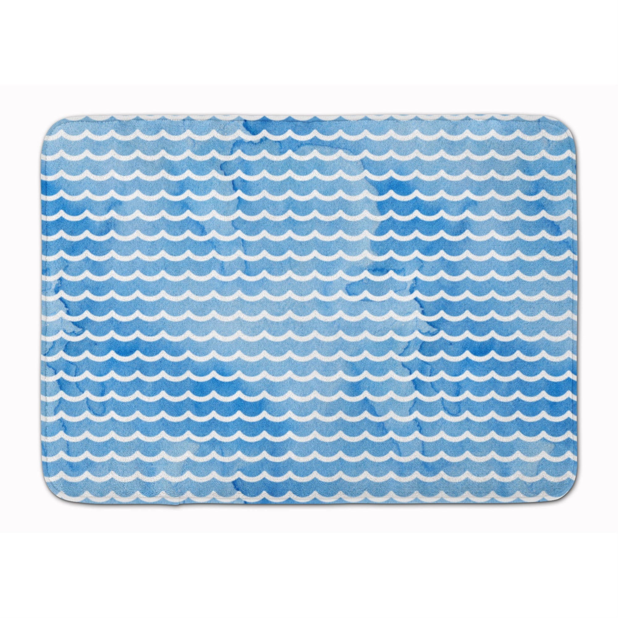 Caroline'S Treasures Beach Watercolor Waves Floor Mat, 19 H X 27 W, Multicolor