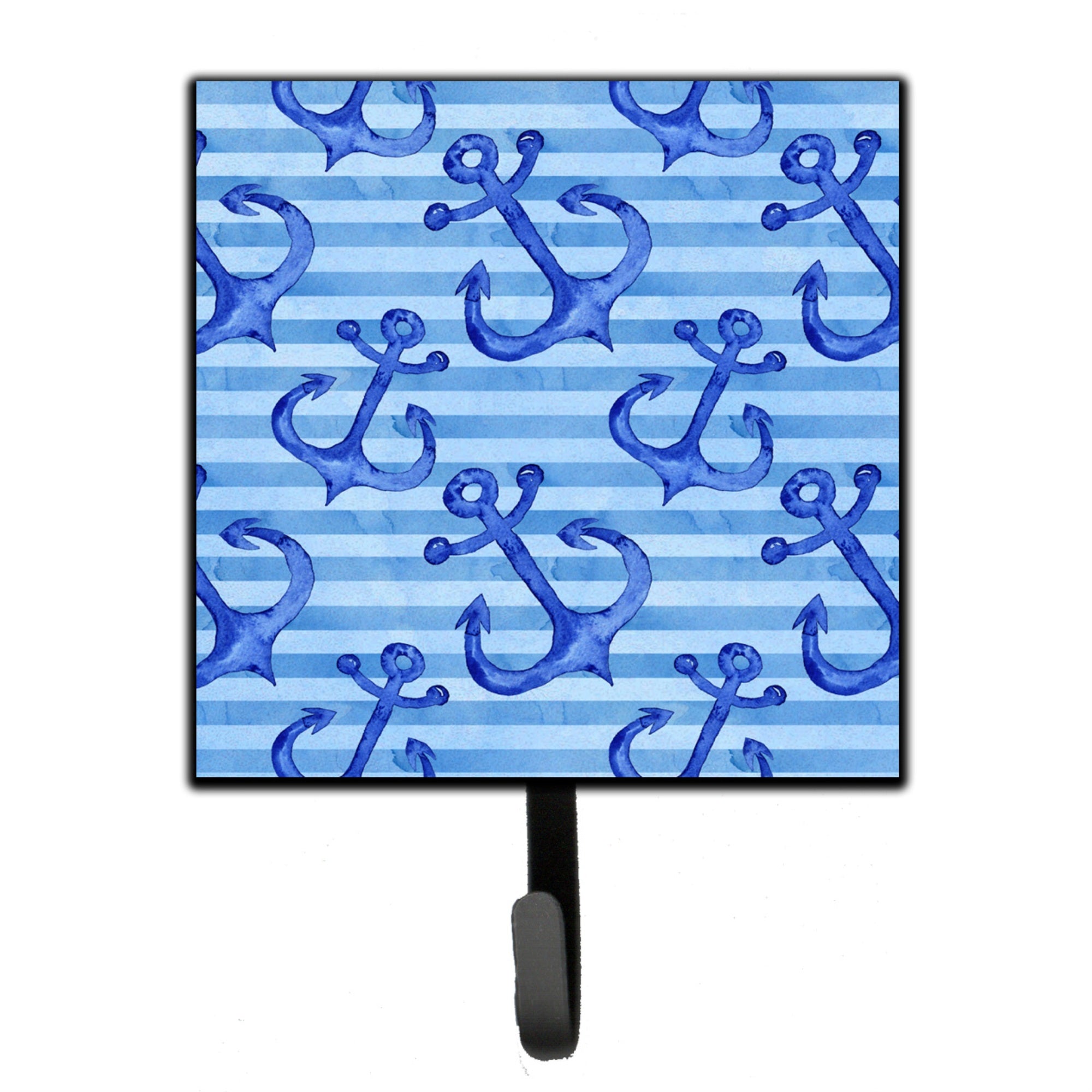 Caroline'S Treasures Beach Watercolor Anchors Wall Hook, Small, Multicolor