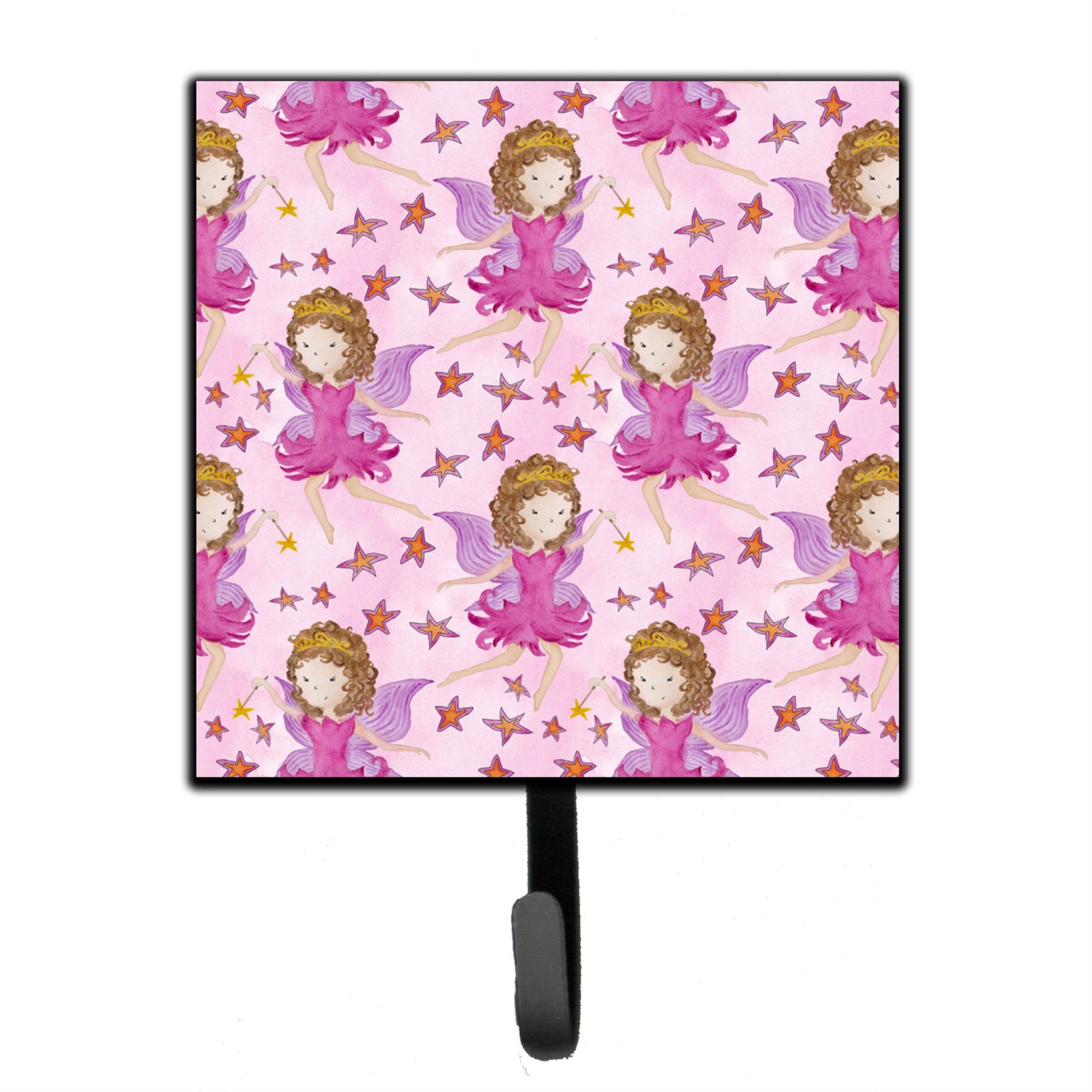 Caroline'S Treasures Watercolor Fairy Princess On Pink Wall Hook, Small, Multicolor
