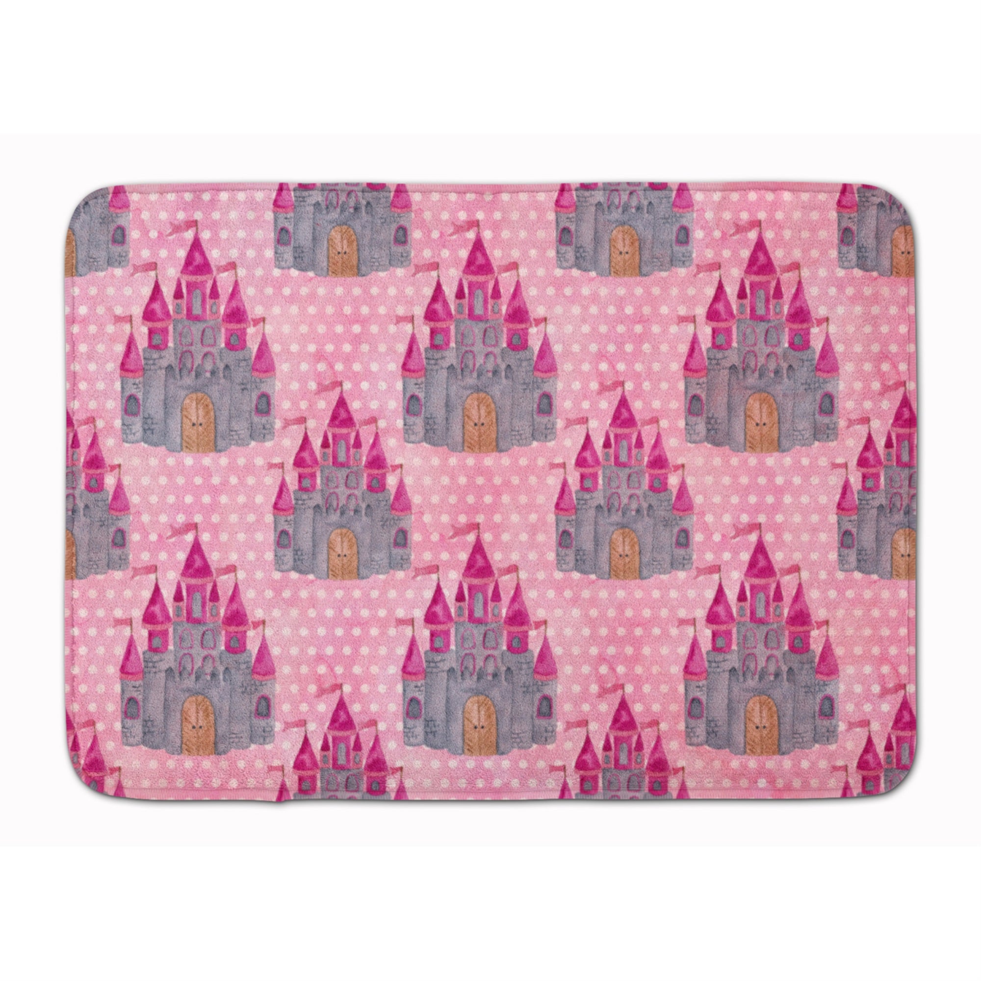 Caroline'S Treasures Watercolor Princess Castle Floor Mat, 19 H X 27 W, Multicolor