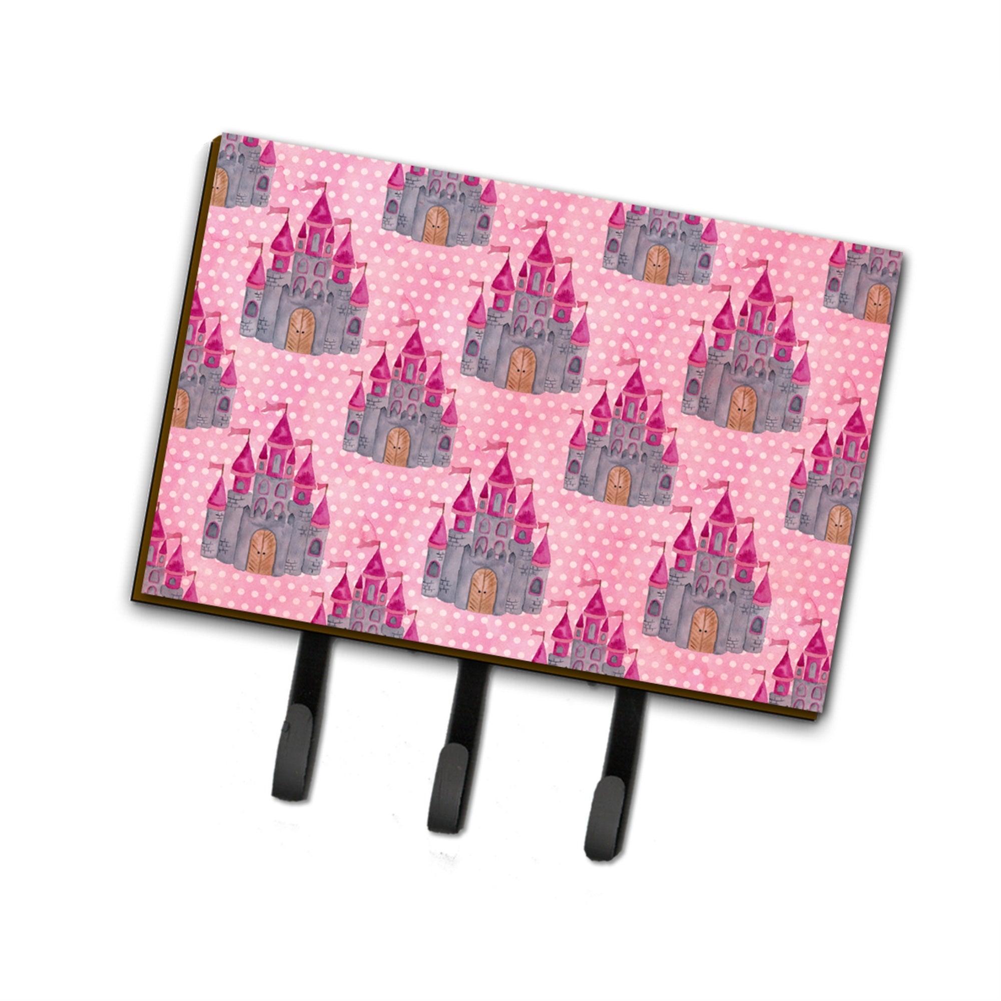 Caroline'S Treasures Watercolor Princess Castle Wall Hook, Triple, Multicolor