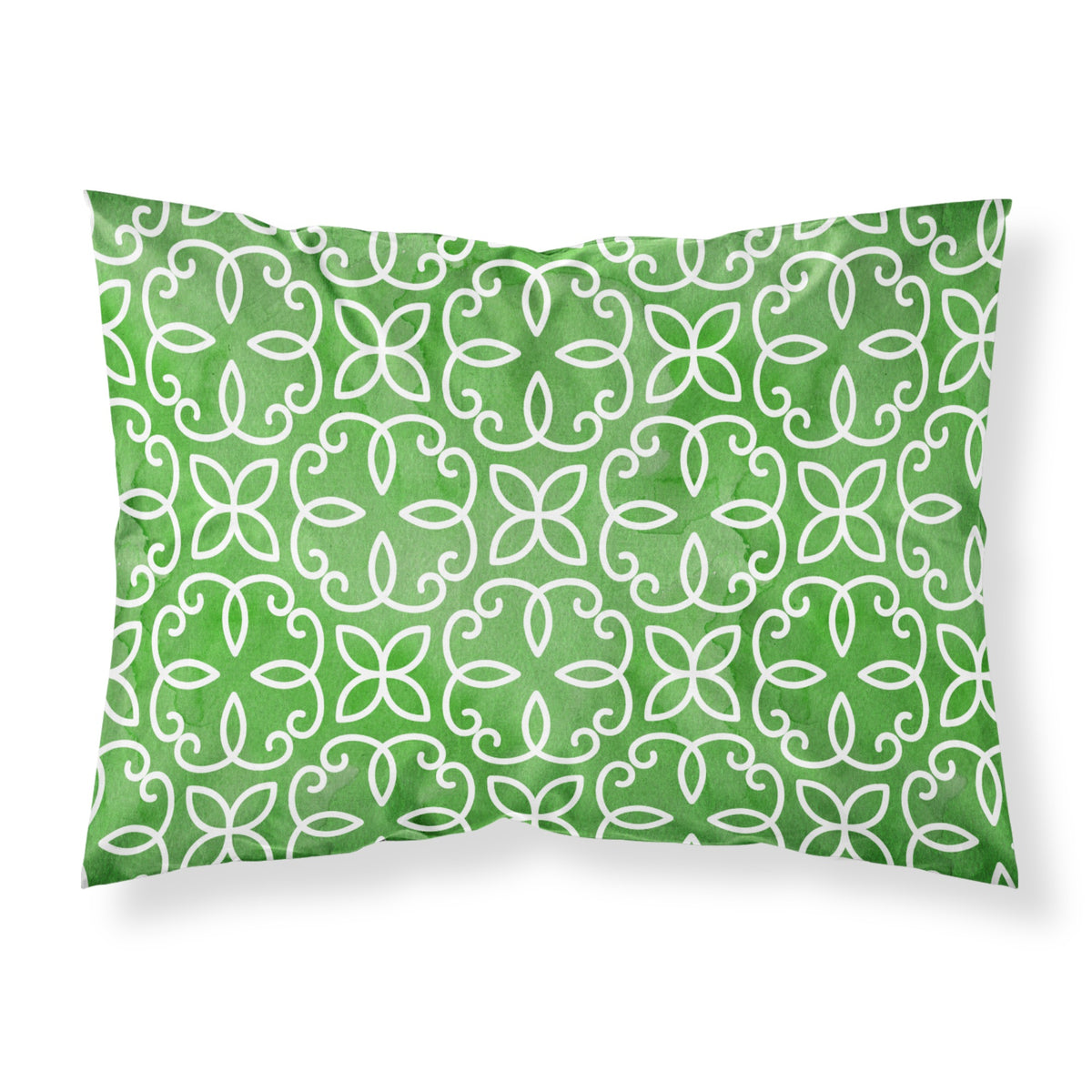 Caroline'S Treasures Watercolor Geometric Circle On Green Pillowcase, Standard, Multicolor