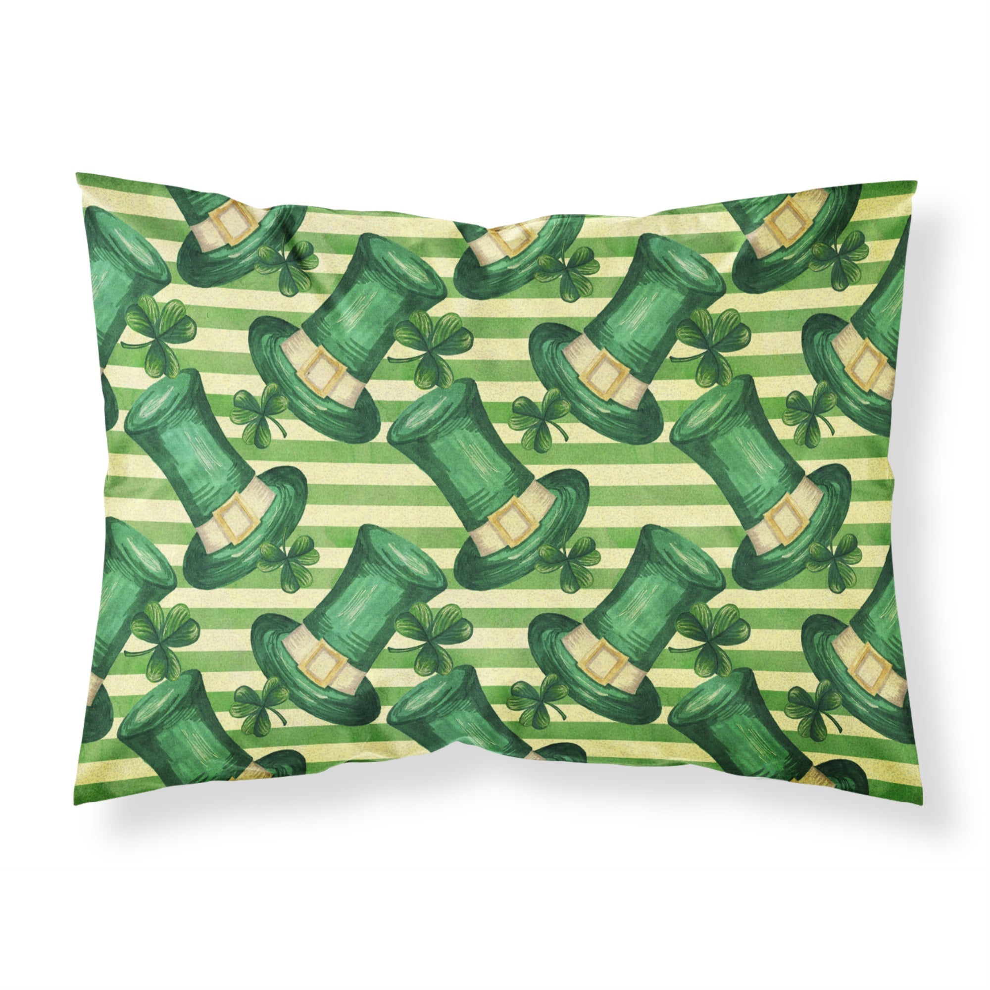 Caroline'S Treasures Watercolor St Patrick'S Day Leprechan Hat Pillowcase, Standard, Multicolor