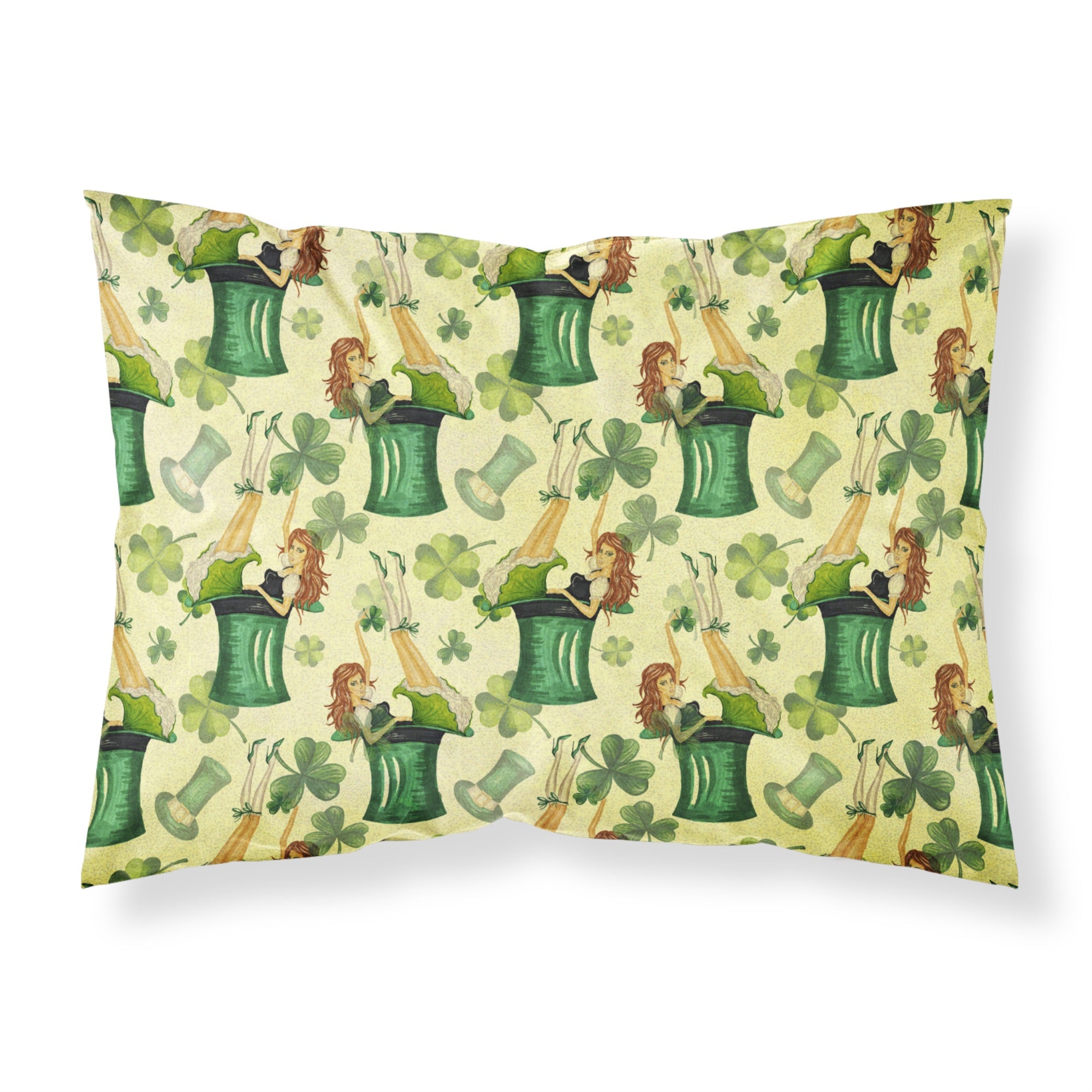 Caroline'S Treasures Watercolor St Patrick'S Day Party Pillowcase, Standard, Multicolor
