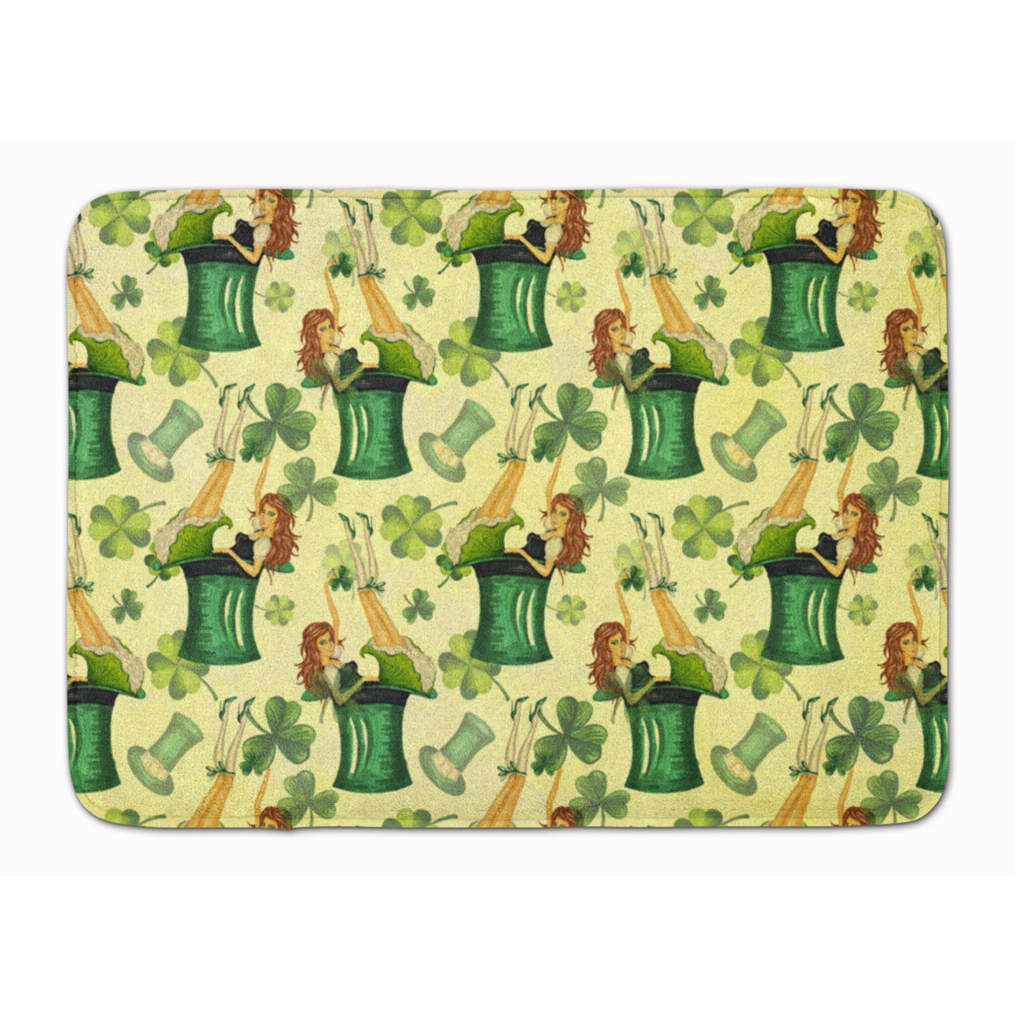 Caroline'S Treasures Watercolor St Patrick'S Day Party Floor Mat, 19 H X 27 W, Multicolor