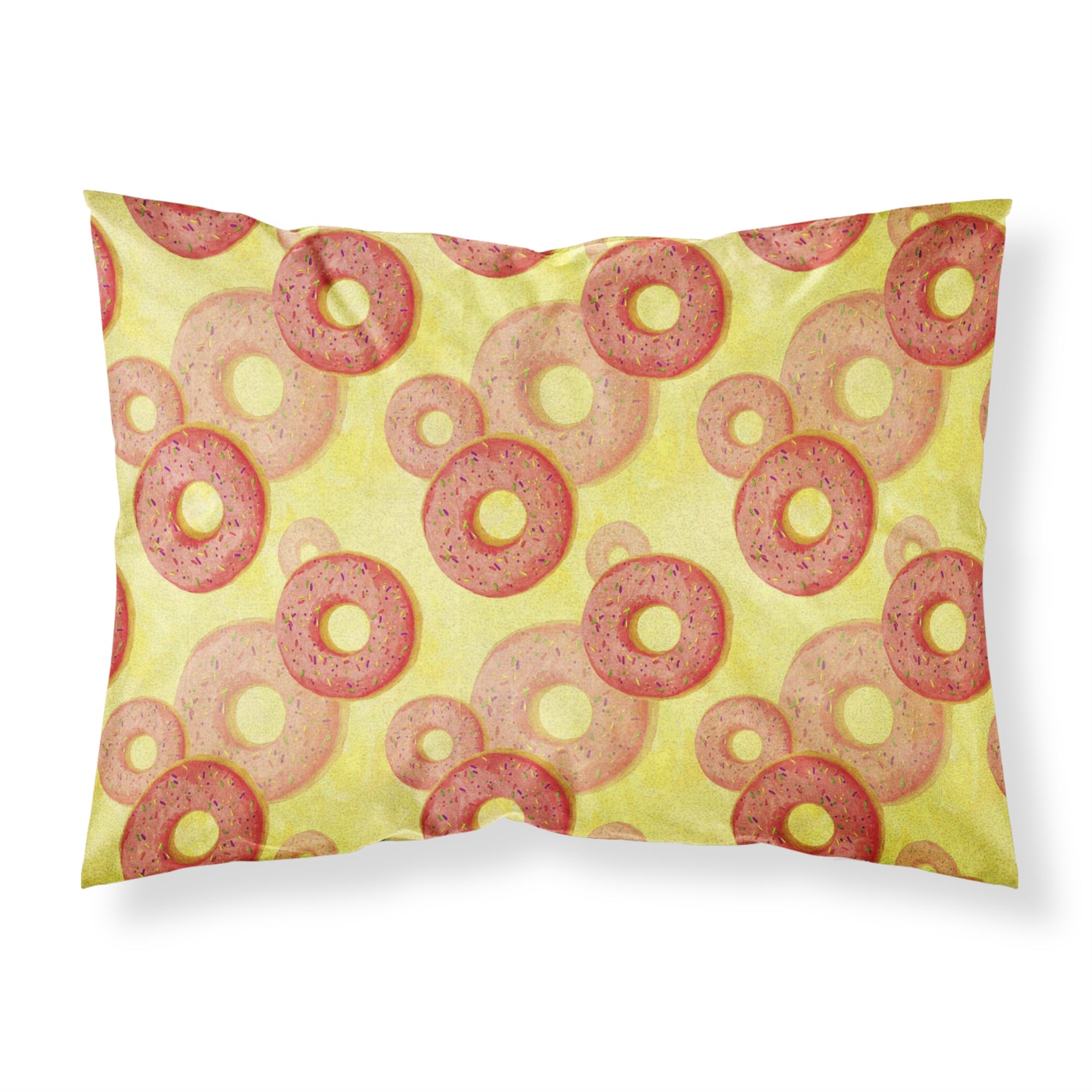 Caroline'S Treasures Watercolor Just Donuts Printed, Polyester, 250 Thread Count, Envelope Closure Pillowcase, Standard, Multi