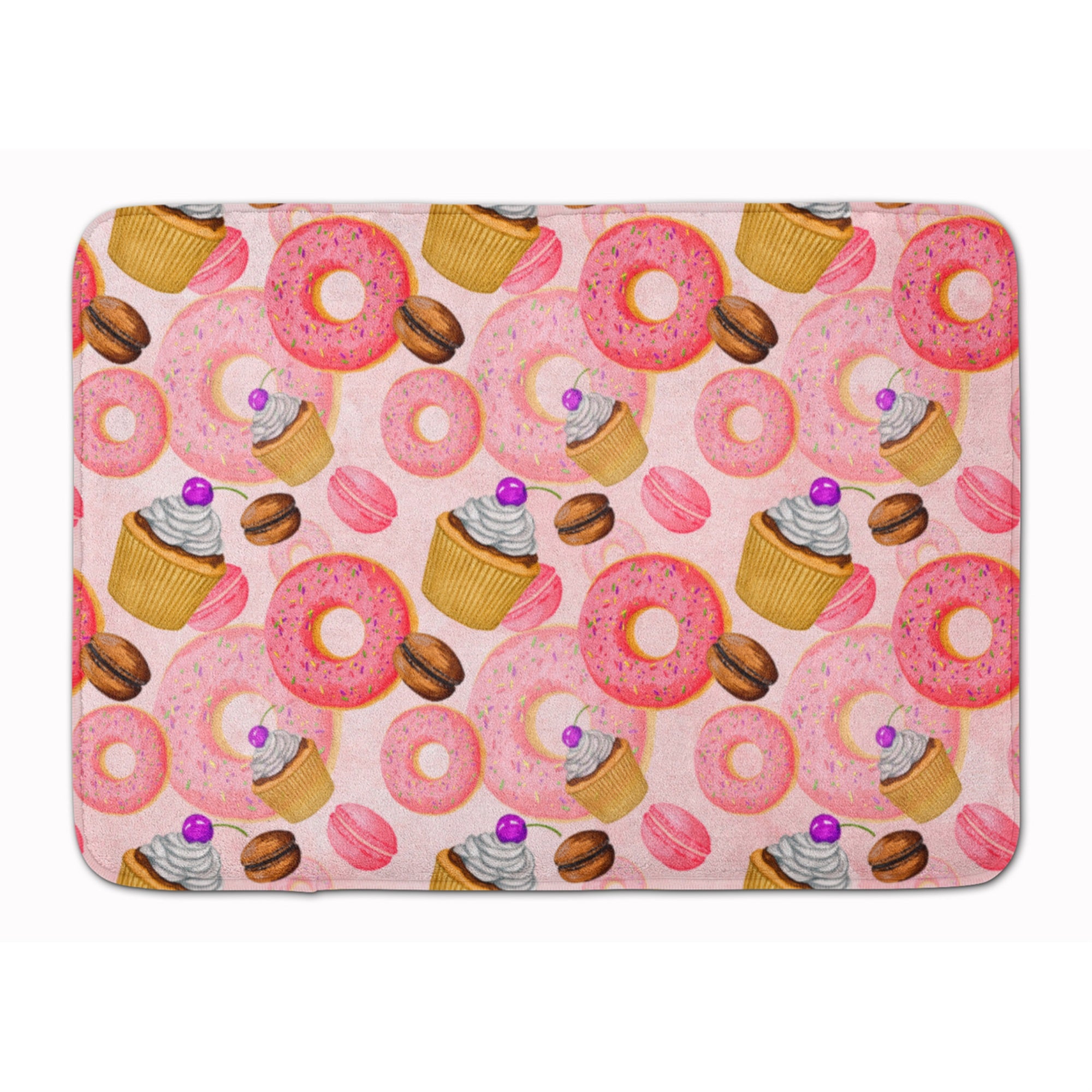 Caroline'S Treasures Watercolor Sweet Pastries Floor Mat, 19 H X 27 W, Multicolor