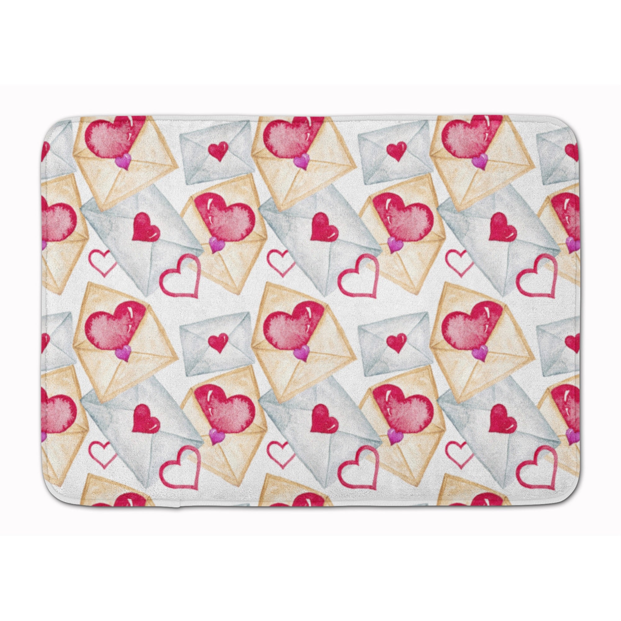 Caroline'S Treasures Watercolor Love Letters Floor Mat, 19 H X 27 W, Multicolor