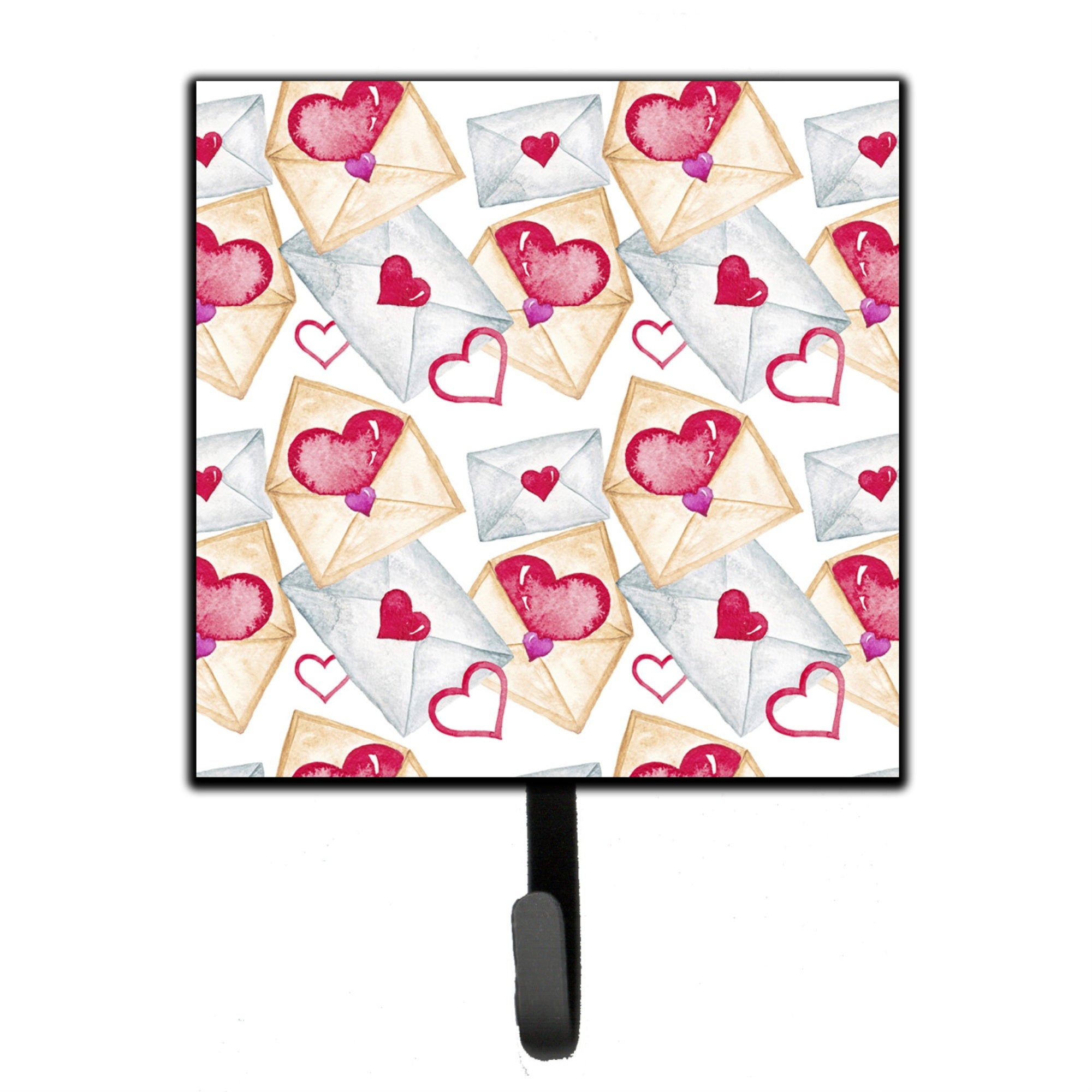Caroline'S Treasures Watercolor Love Letters Wall Hook, Small, Multicolor
