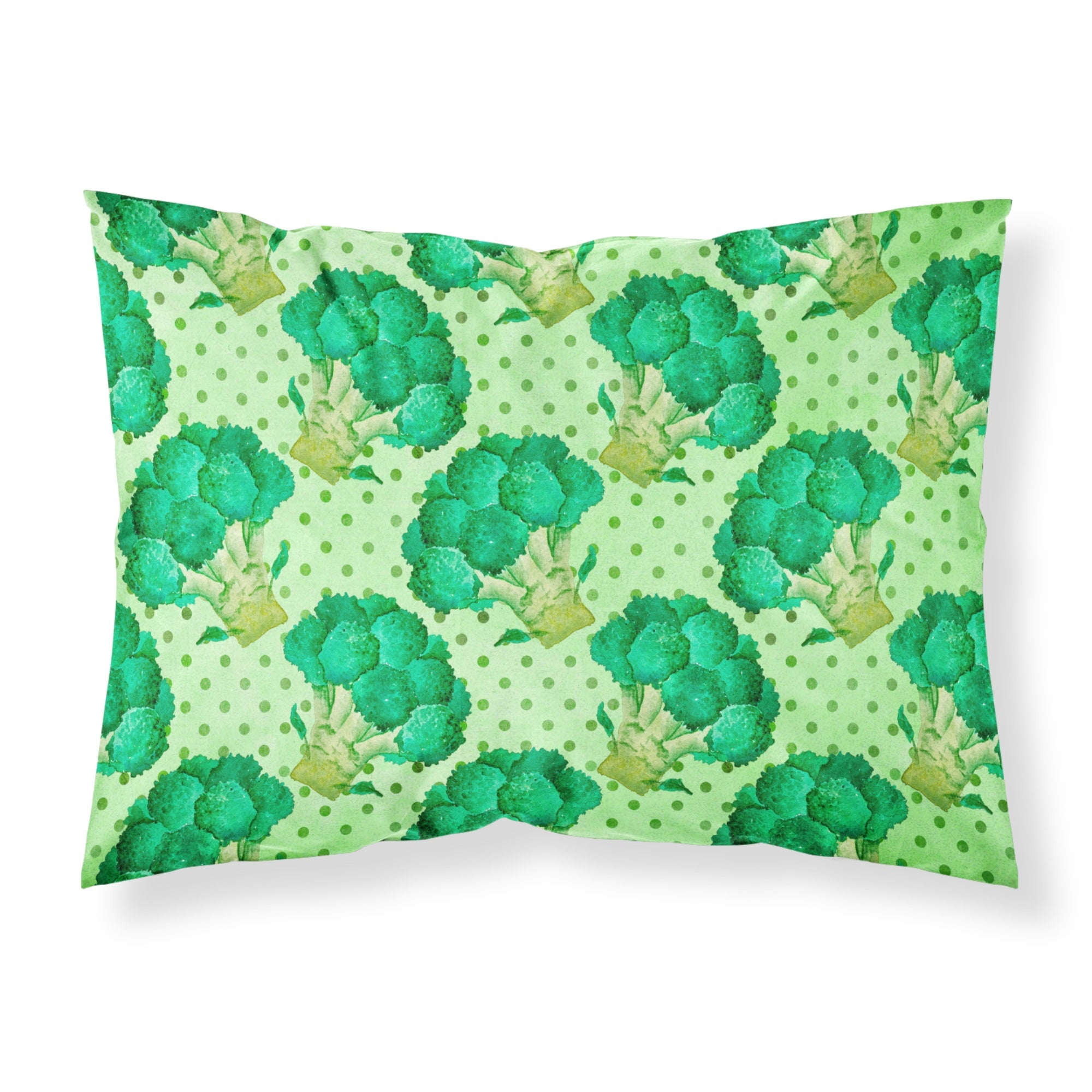 Caroline'S Treasures Watercolor Broccoli Pillowcase, Standard, Multicolor