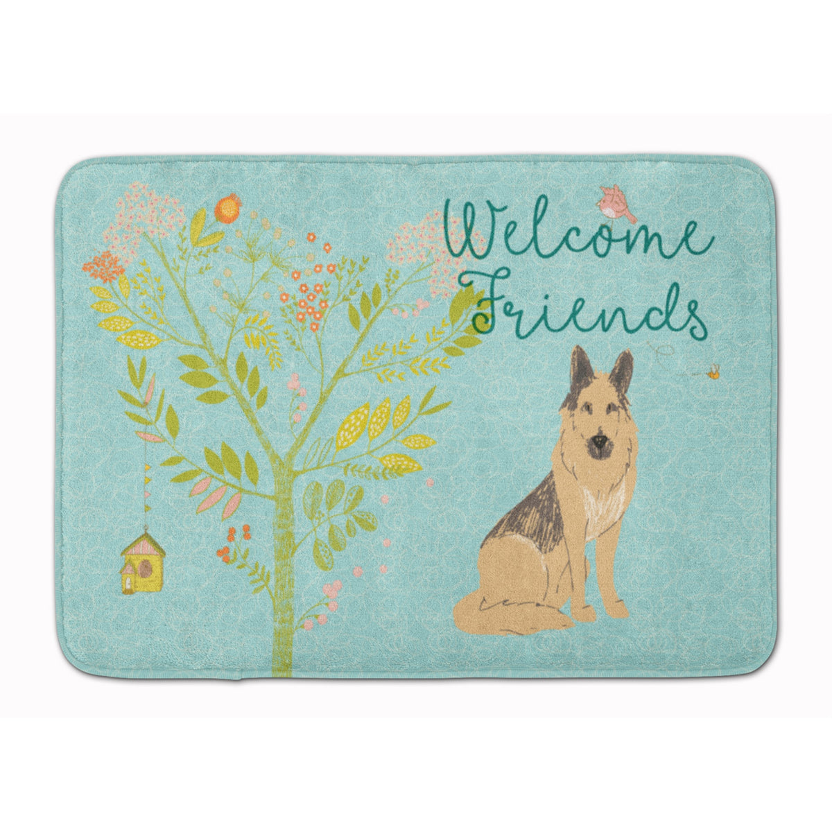 Caroline'S Treasures Welcome Friends German Shepherd Floor Mat, 19Hx27W, Multicolor