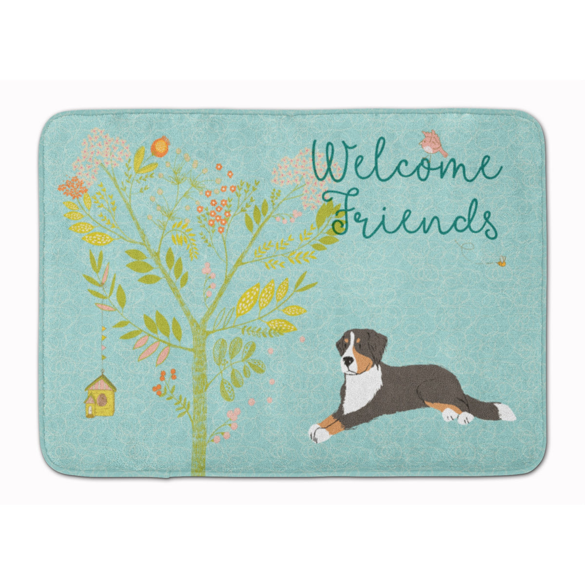 Caroline'S Treasures Welcome Friends Bernese Mountain Dog Floor Mat, 19Hx27W, Multicolor