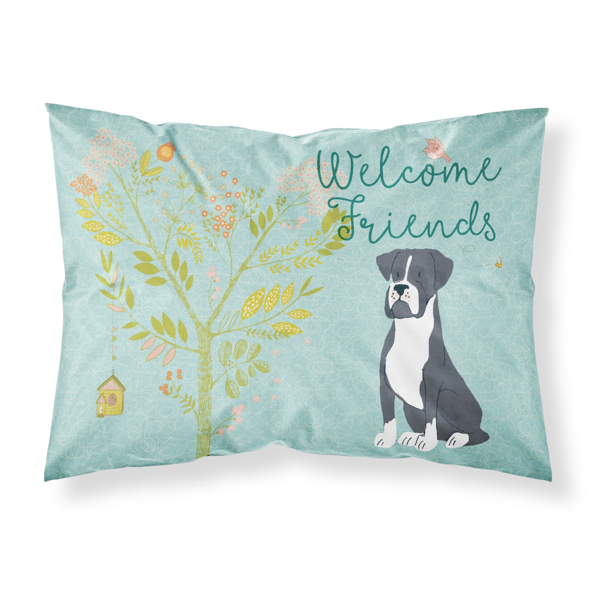 Caroline'S Treasures Welcome Friends Black Boxer Pillowcase, Standard,