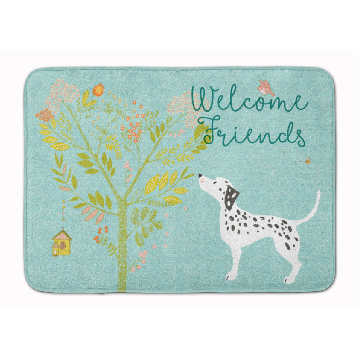 Caroline'S Treasures Welcome Friends Dalmatian Floor Mat, 19Hx27W, Multicolor