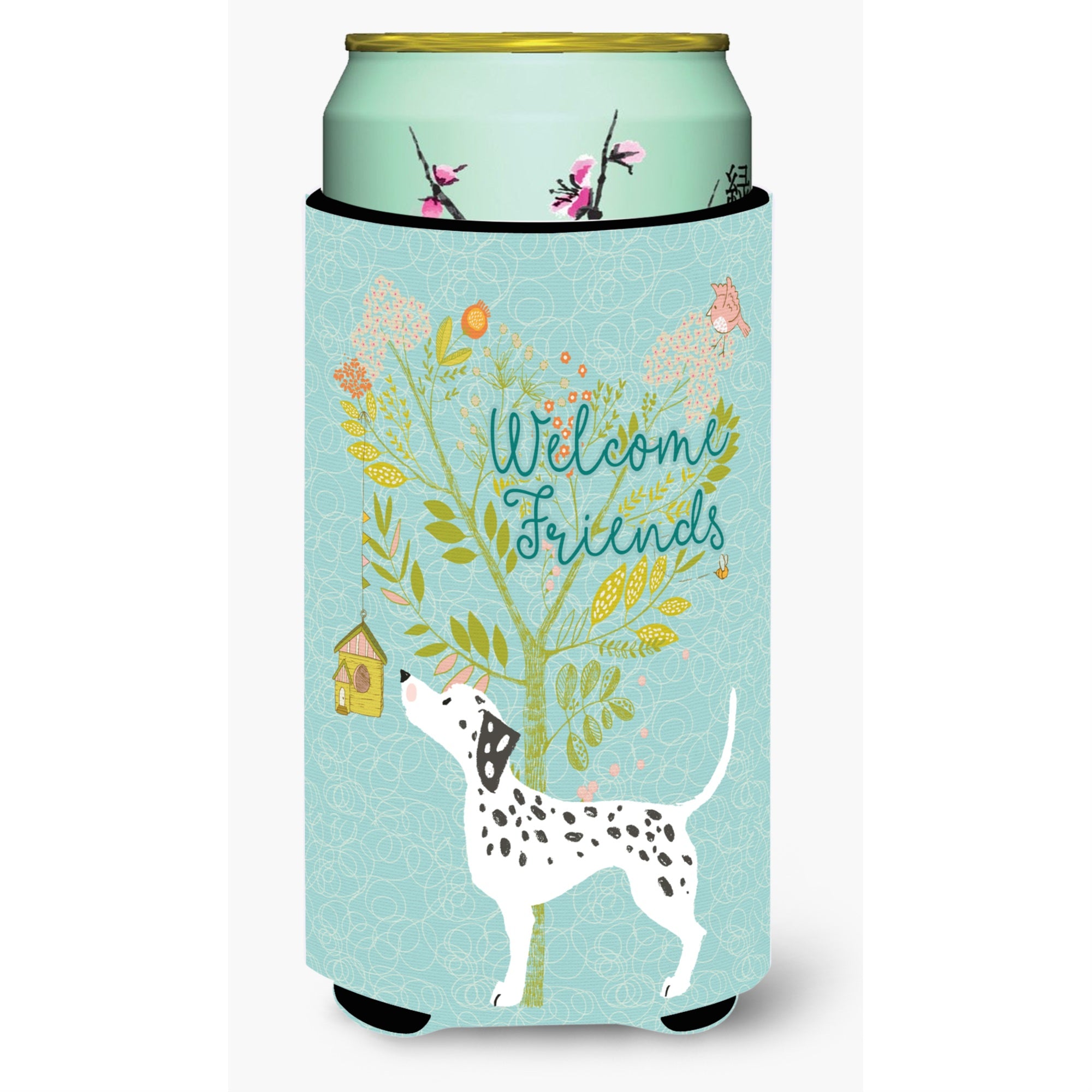 Caroline'S Treasures Welcome Friends Dalmatian Decorative Can Hugger, Tall Boy, Multicolor