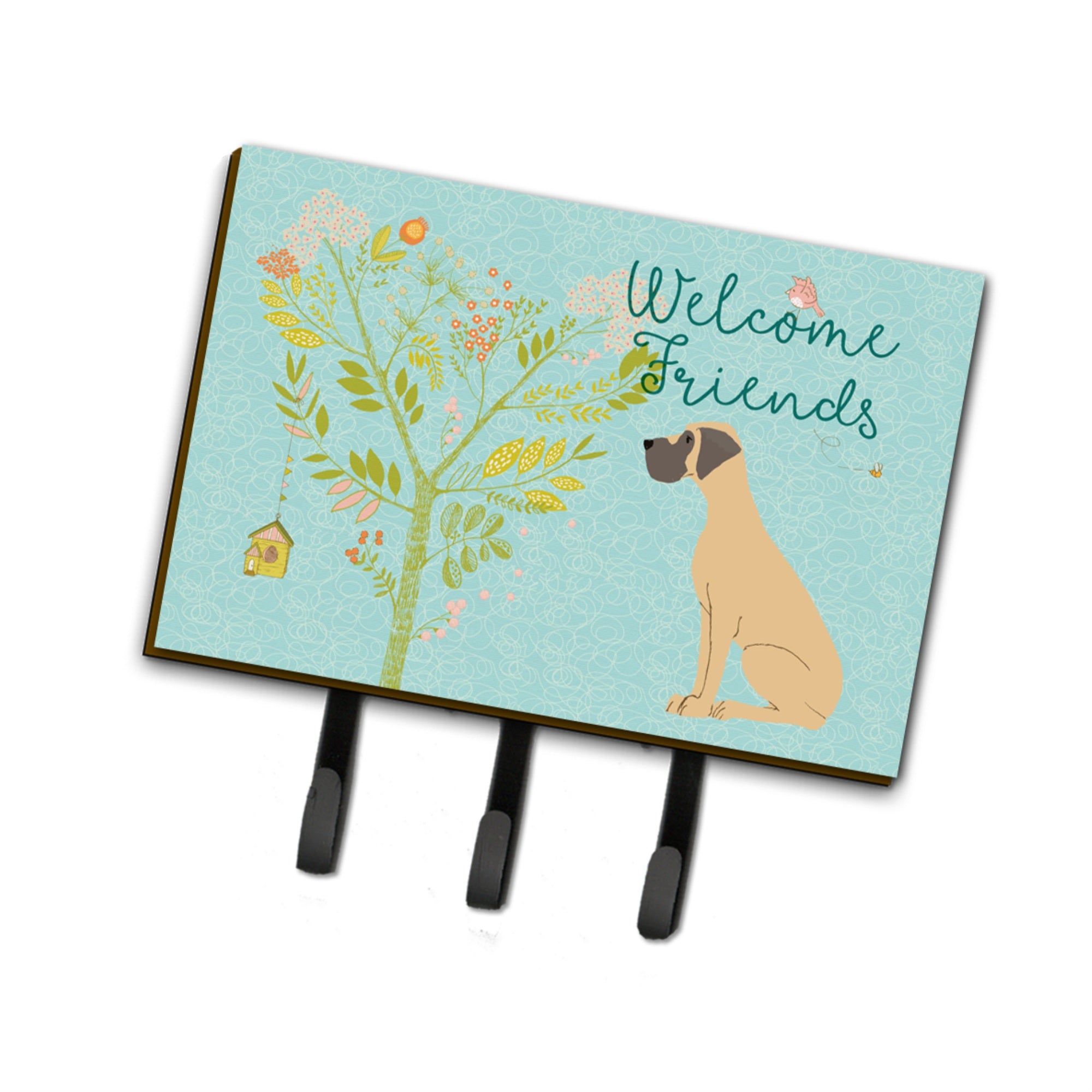Caroline'S Treasures Welcome Friends Fawn Dane Natural Ears Wall Hook, Triple