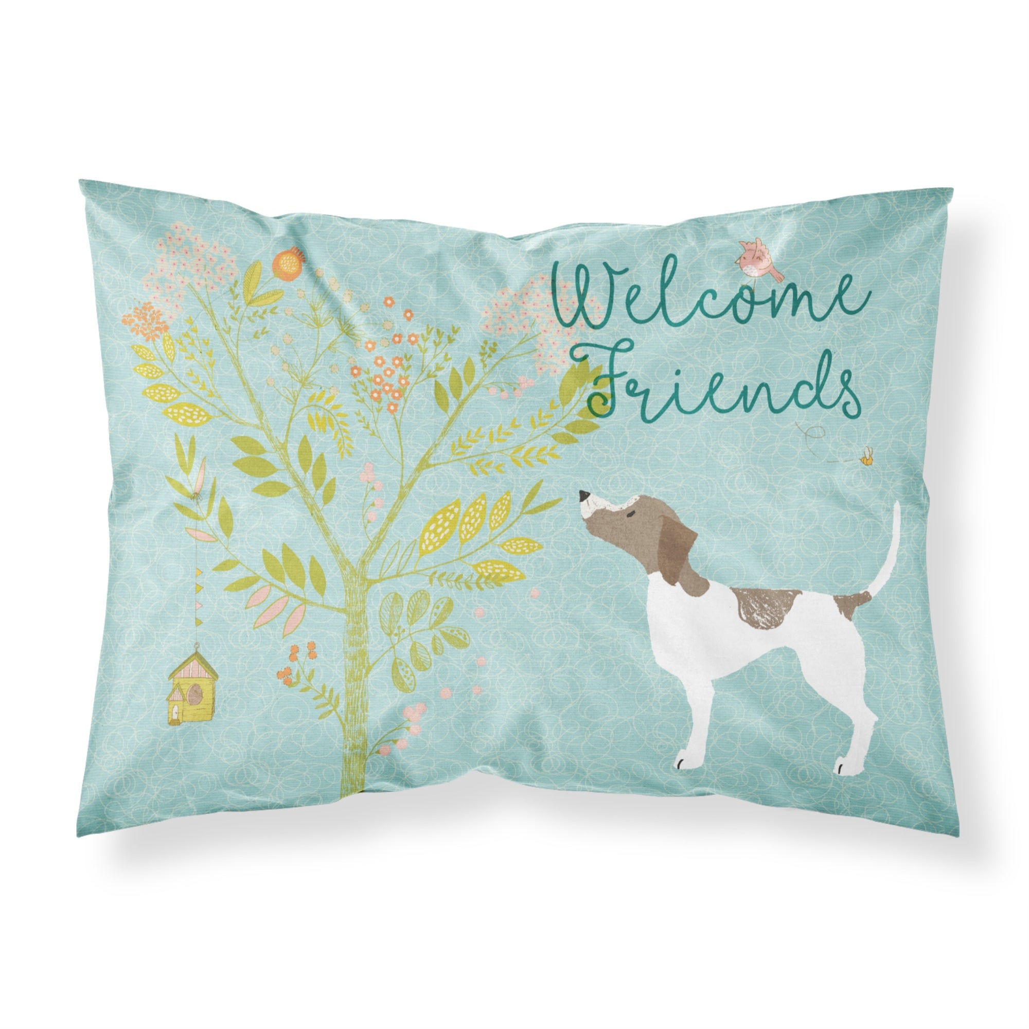 Caroline'S Treasures Welcome Friends Pointer Printed, Polyester Envelope Closure Pillowcase, Standard, Multicolor