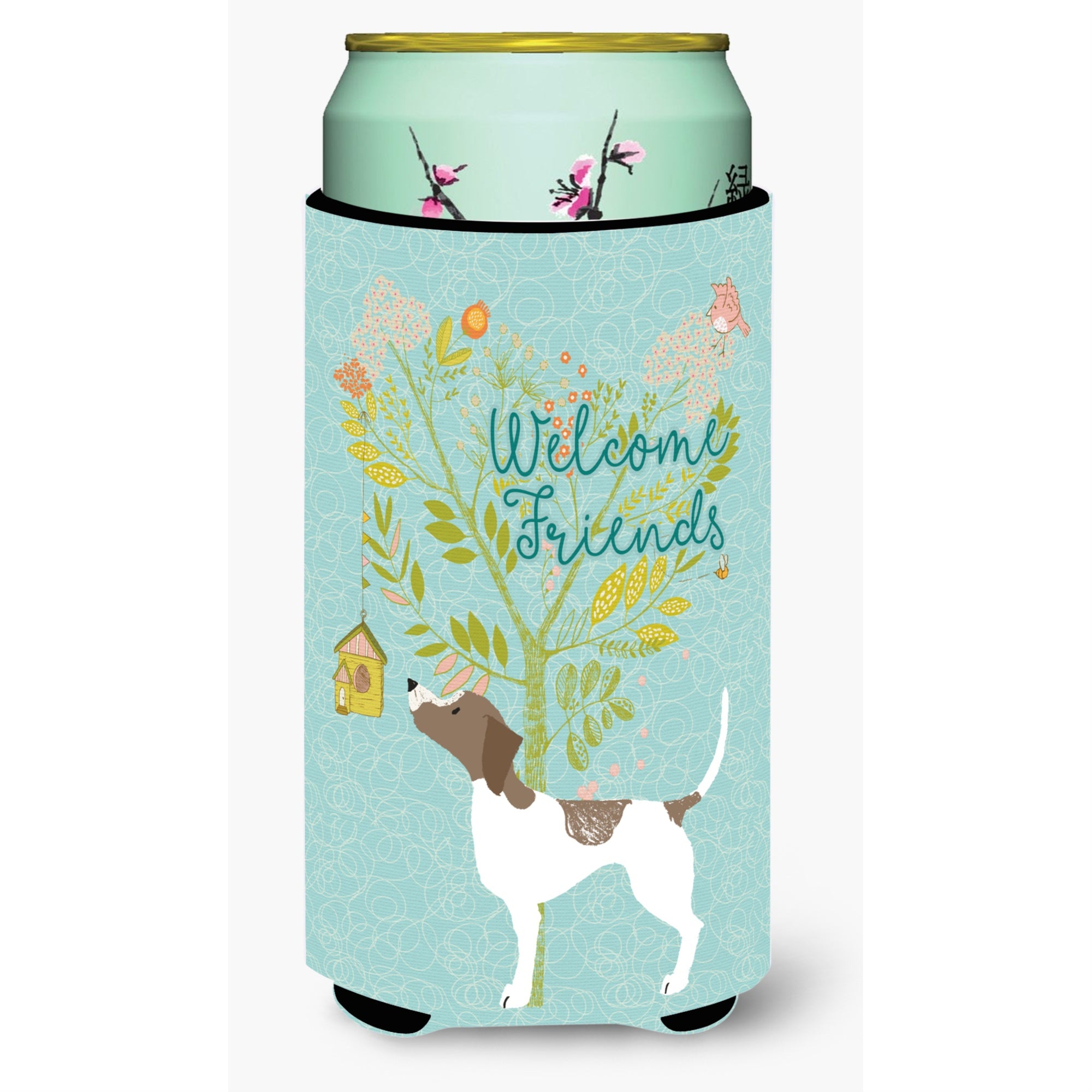 Caroline'S Treasures Welcome Friends Pointer Decorative Can Hugger, Tall Boy, Multicolor