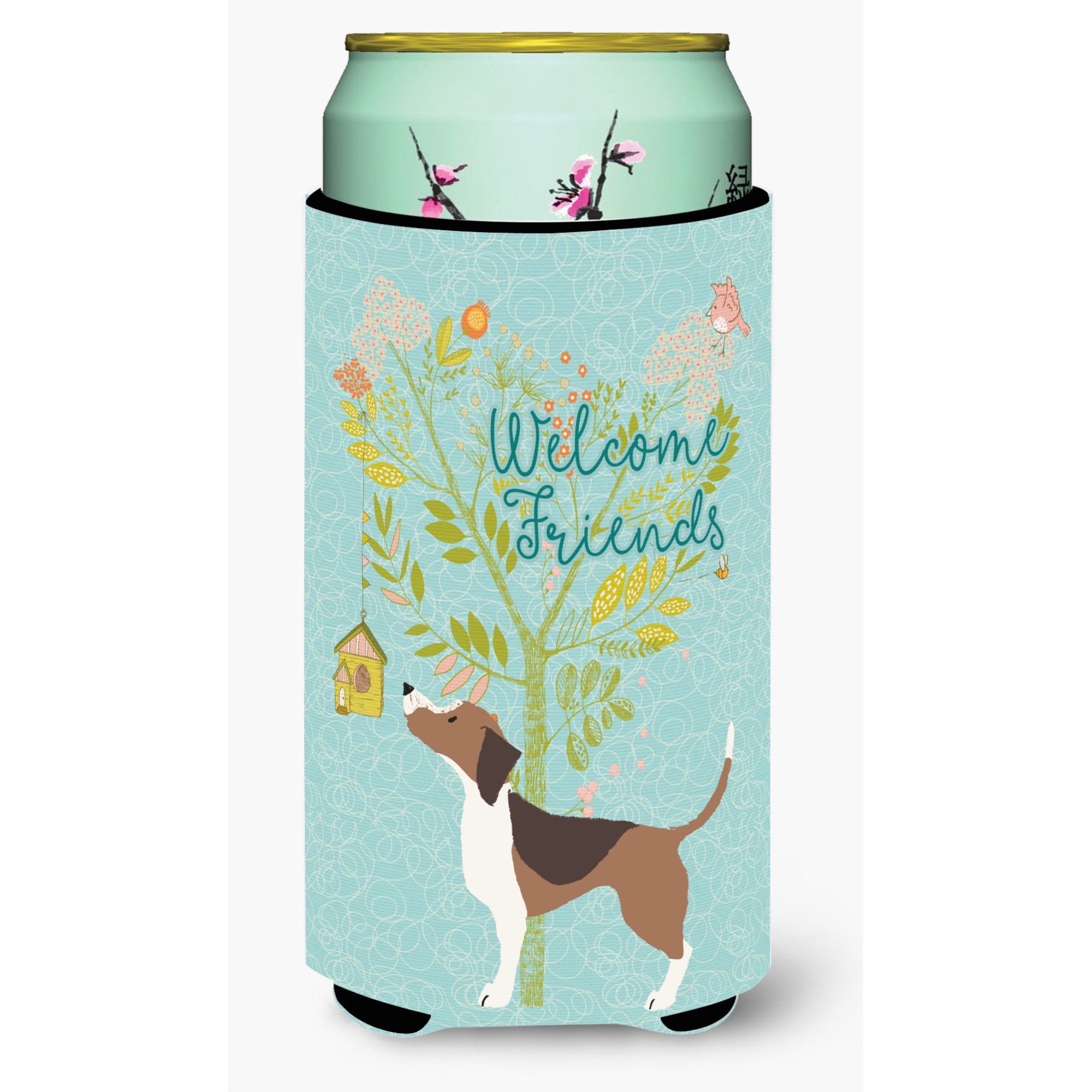 Caroline'S Treasures Welcome Friends Beagle Decorative Can Hugger, Tall Boy, Multicolor