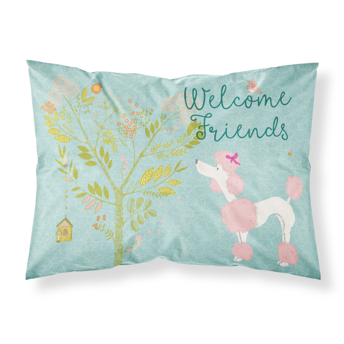 Caroline'S Treasures Welcome Friends Pink Poodle Pillowcase, Standard,