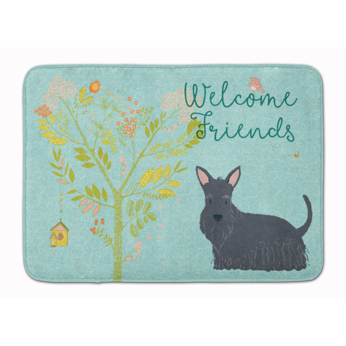 Caroline'S Treasures Welcome Friends Scottish Terrier Floor Mat, 19 H X 27 W, Multicolor