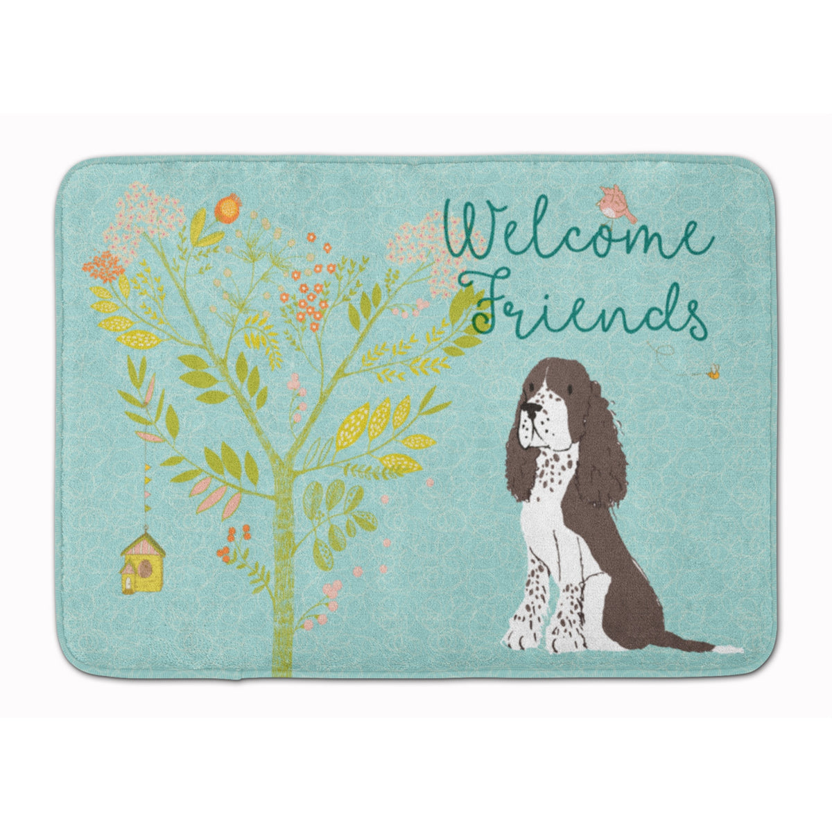 Caroline'S Treasures Welcome Friends Brown Springer Spaniel Floor Mat, 19Hx27W, Multicolor
