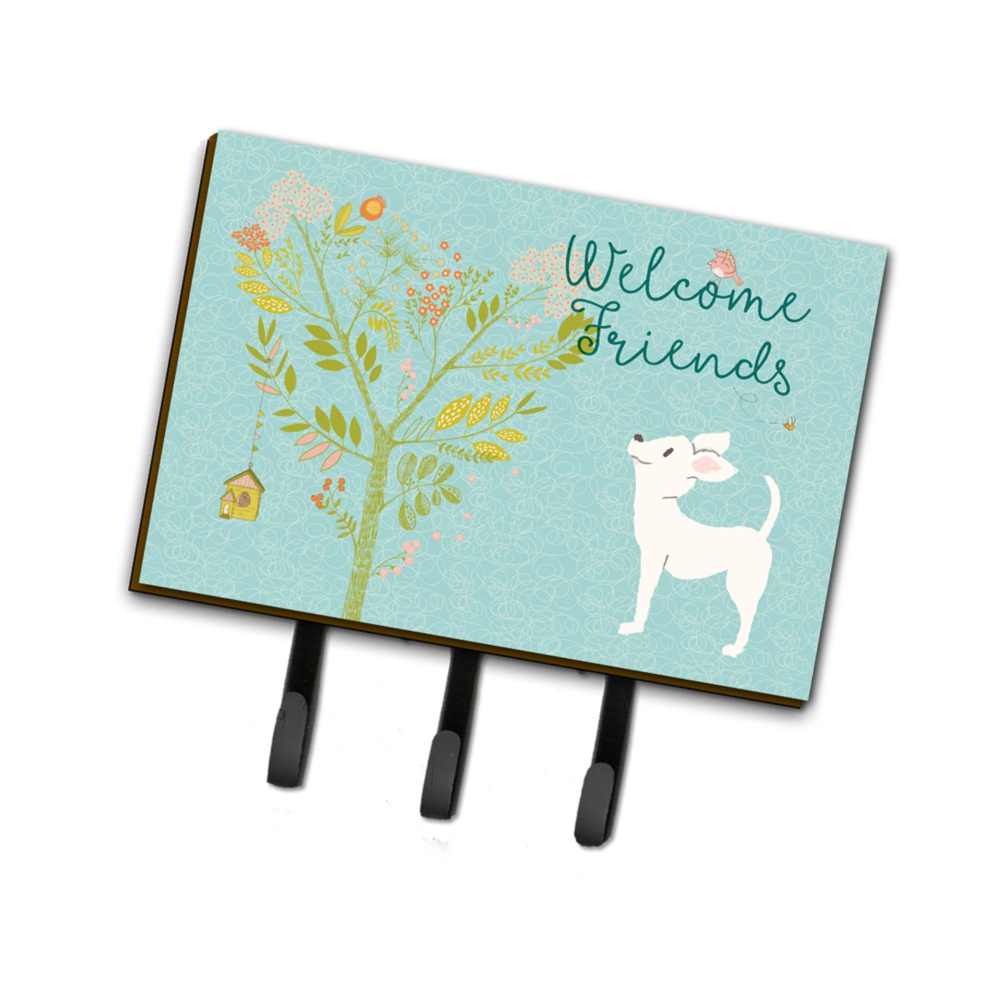 Caroline'S Treasures Welcome Friends White Chihuahua Wall Hook, Triple