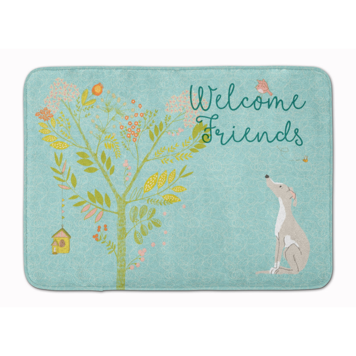 Caroline'S Treasures Welcome Friends Italian Greyhound Floor Mat, 19Hx27W, Multicolor