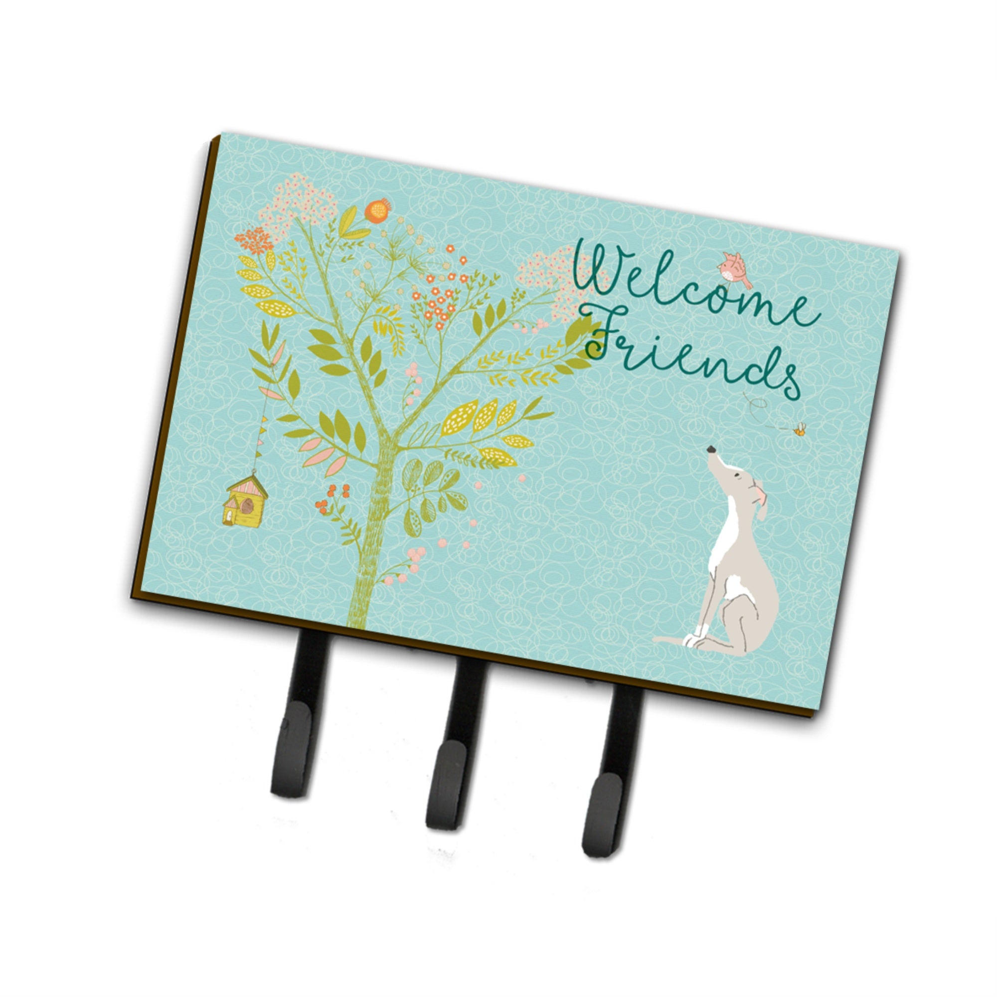 Caroline'S Treasures Welcome Friends Italian Greyhound Wall Hook, Triple