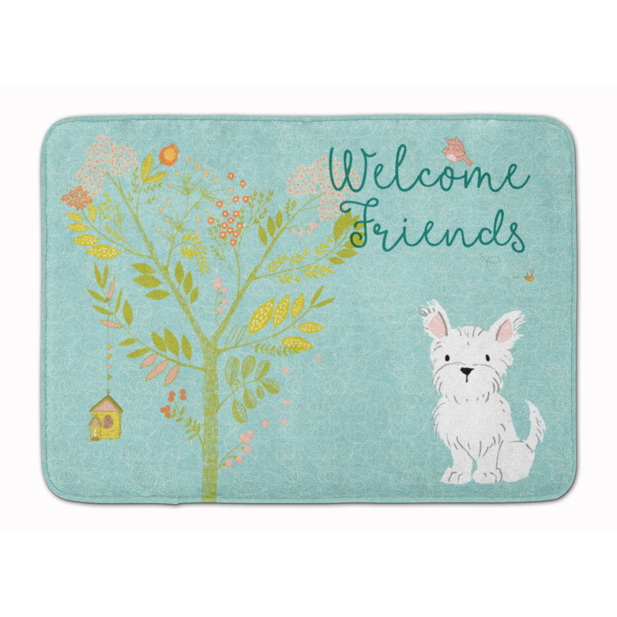 Caroline'S Treasures Welcome Friends Westie Floor Mat, 19Hx27W, Multicolor