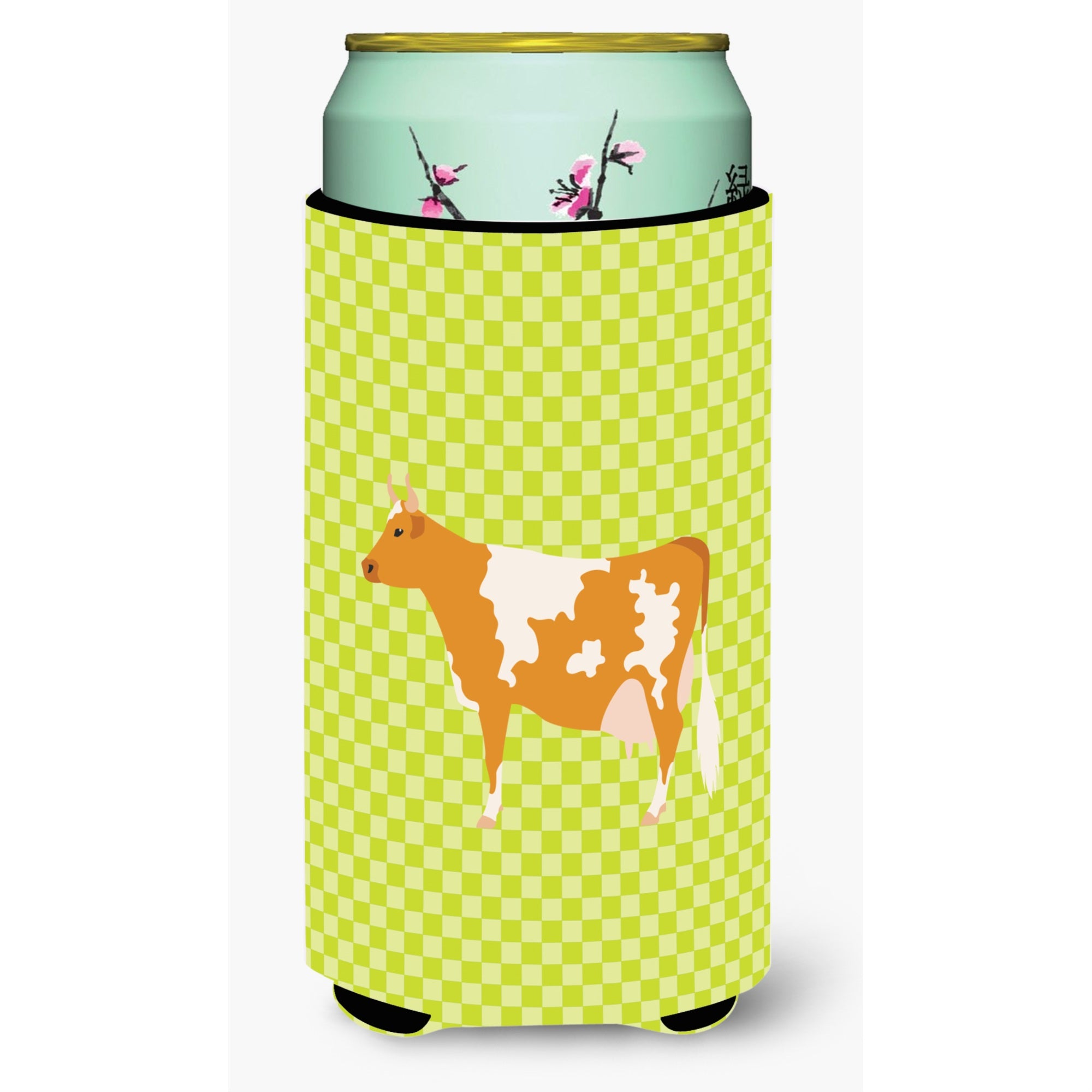 Caroline'S Treasures Guernsey Cow Green Decorative Can Hugger, Tall Boy, Multicolor