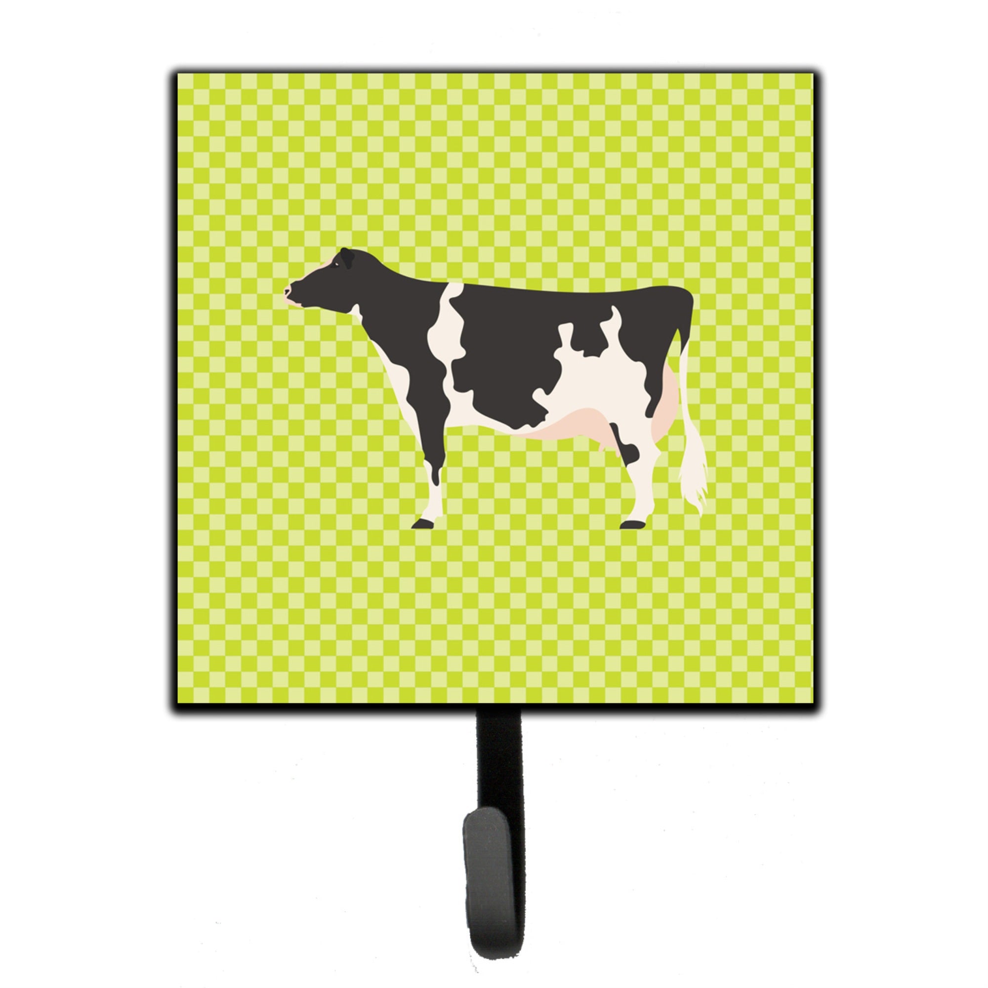 Caroline'S Treasures Holstein Cow Green Wall Hook, Small, Multicolor