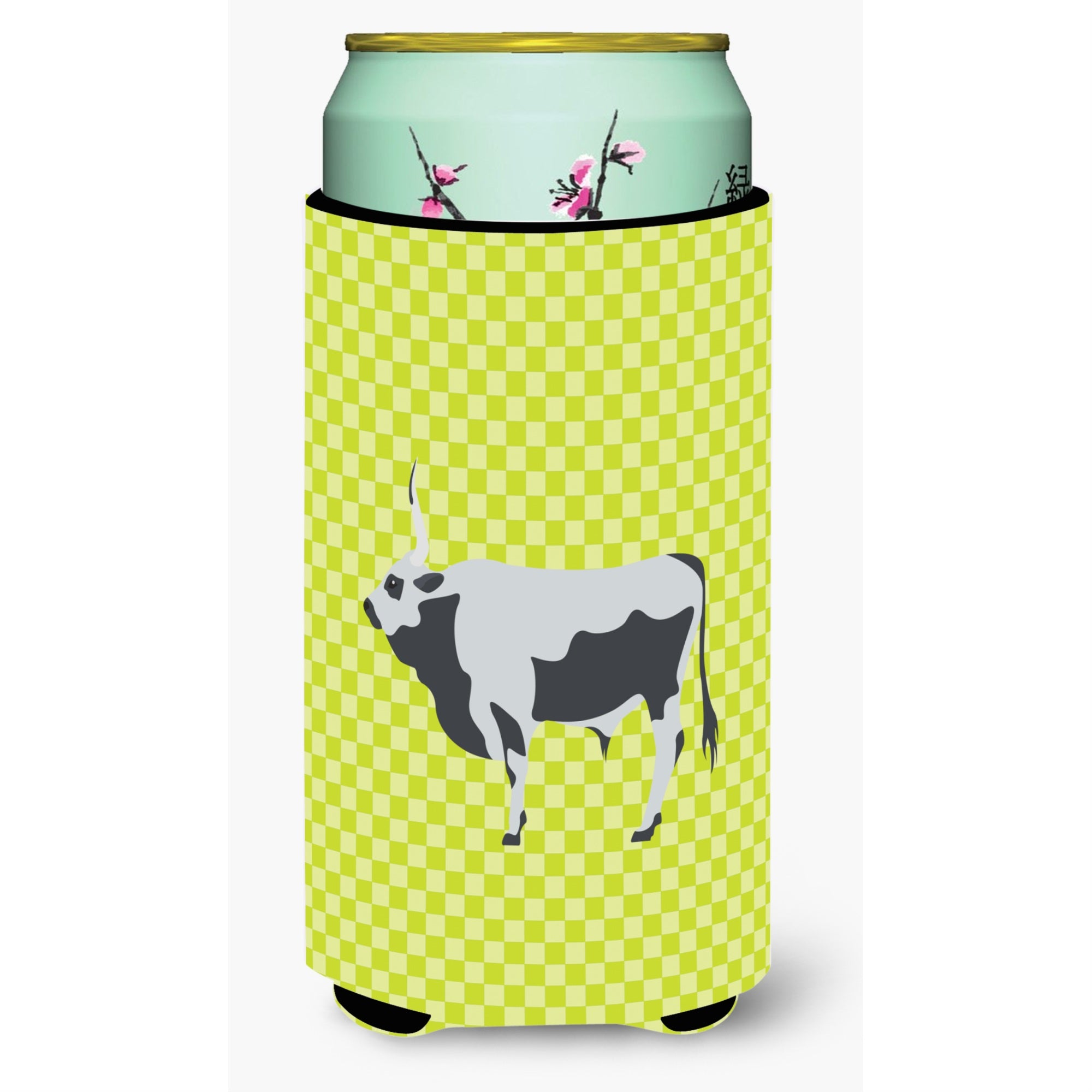 Caroline'S Treasures Hungarian Grey Steppe Cow Green Decorative Can Hugger, Tall Boy, Multicolor