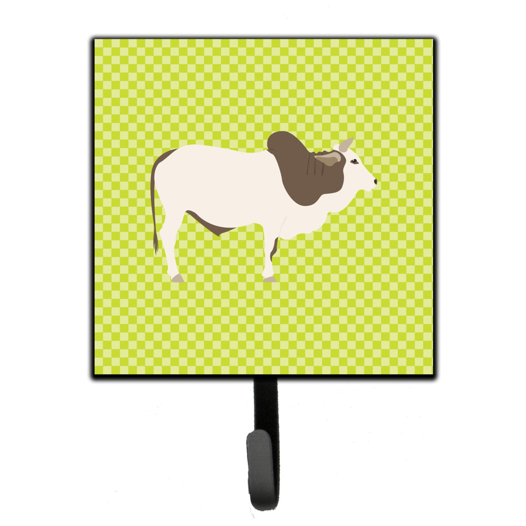 Caroline'S Treasures Malvi Cow Green Wall Hook, Small, Multicolor