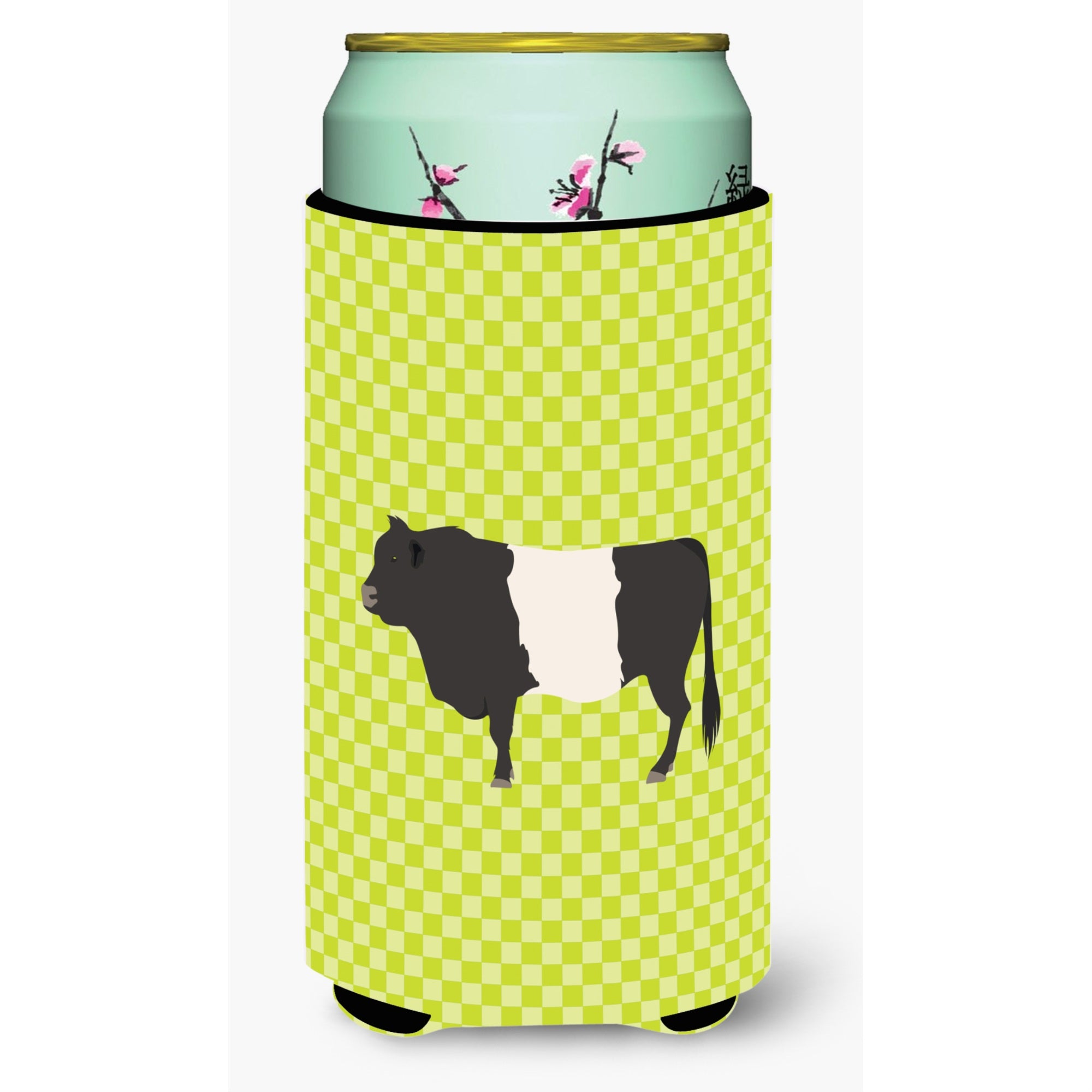 Caroline'S Treasures Belted Galloway Cow Green Decorative Can Hugger, Tall Boy, Multicolor