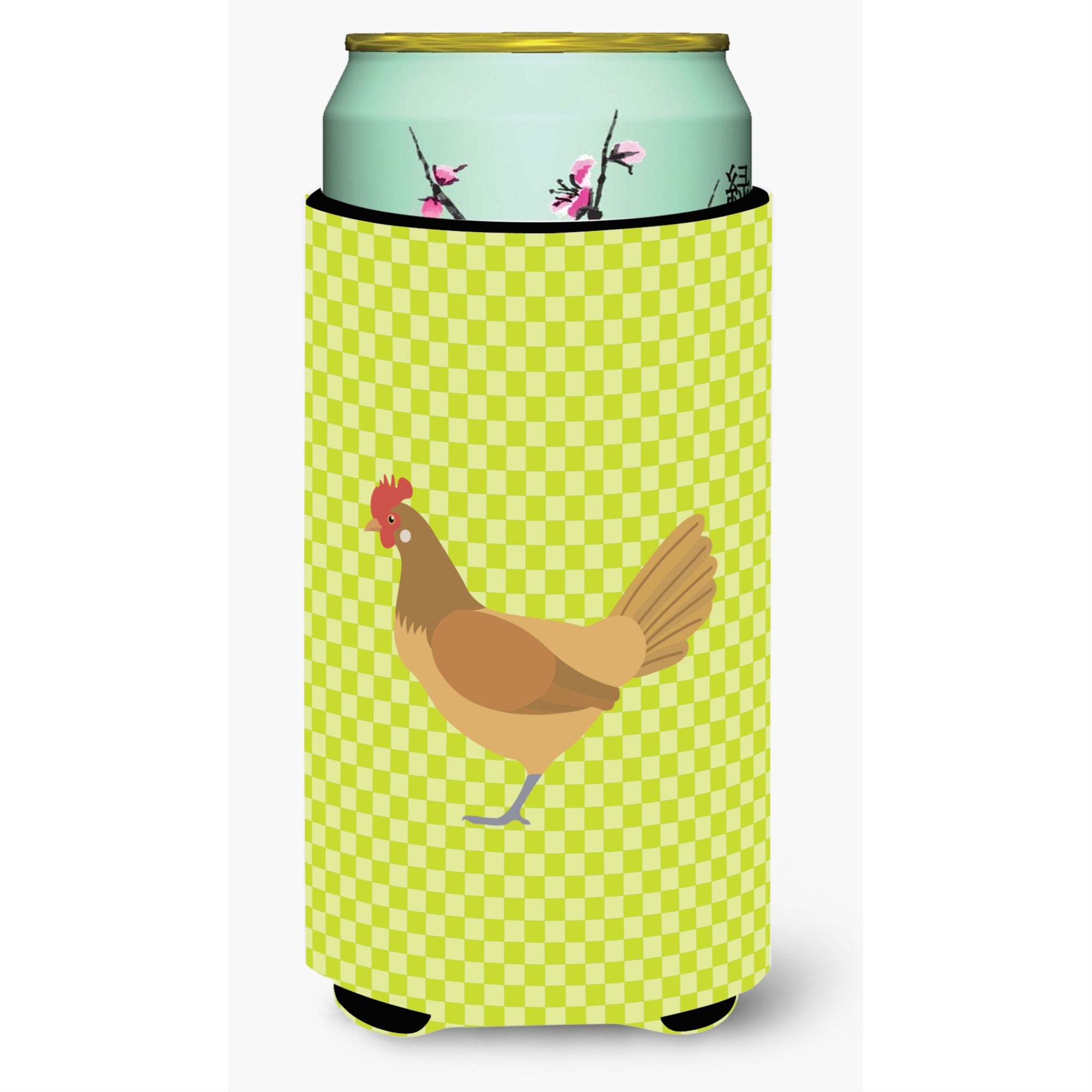 Caroline'S Treasures Frisian Friesian Chicken Green Decorative Can Hugger, Tall Boy, Multicolor