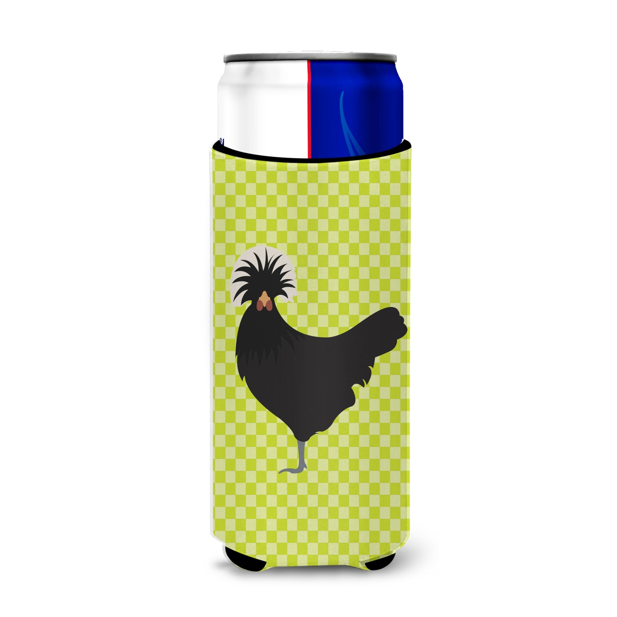 Caroline'S Treasures Polish Poland Chicken Green Decorative Can Hugger, Slim, Multicolor