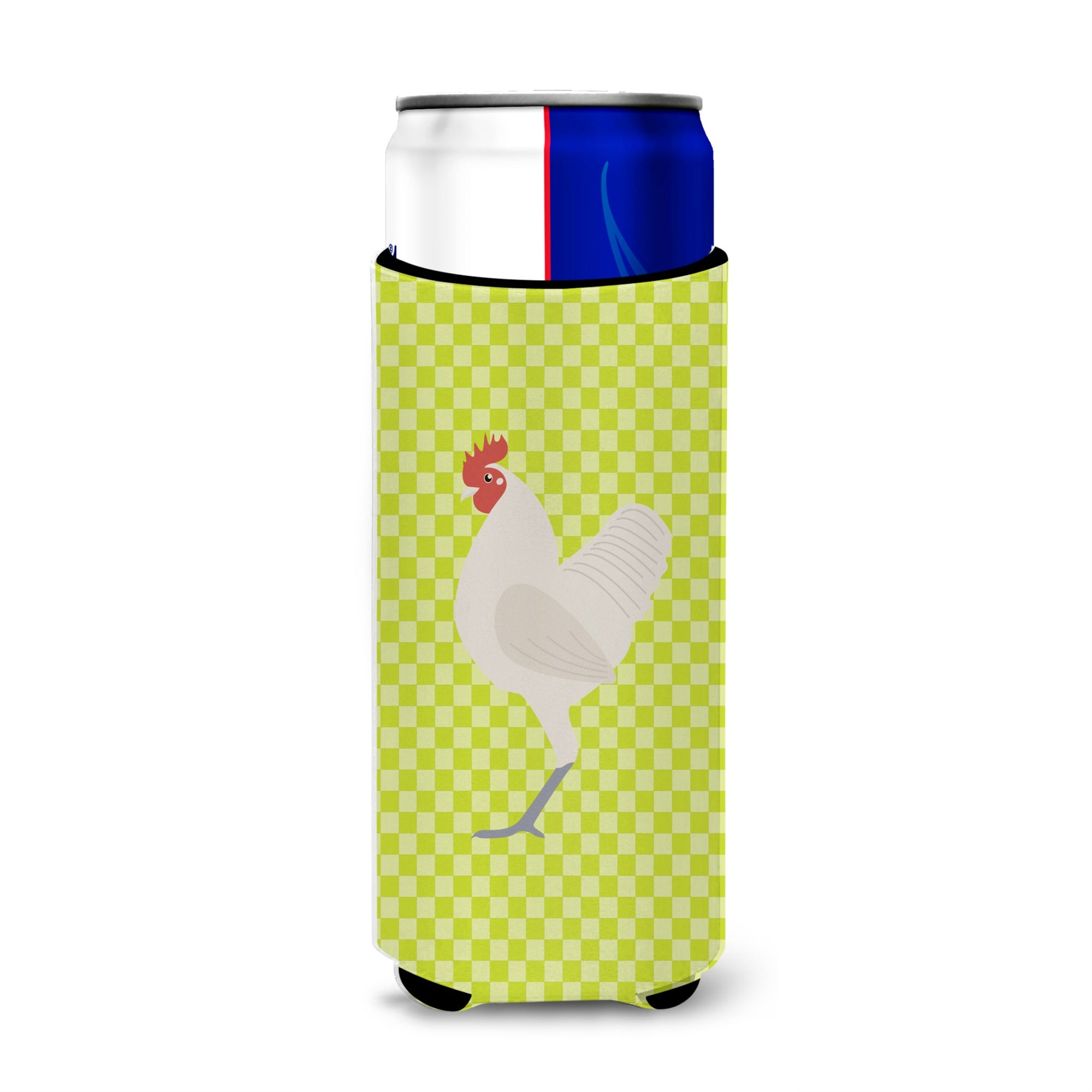 Caroline'S Treasures German Langshan Chicken Green Decorative Can Hugger, Slim, Multicolor