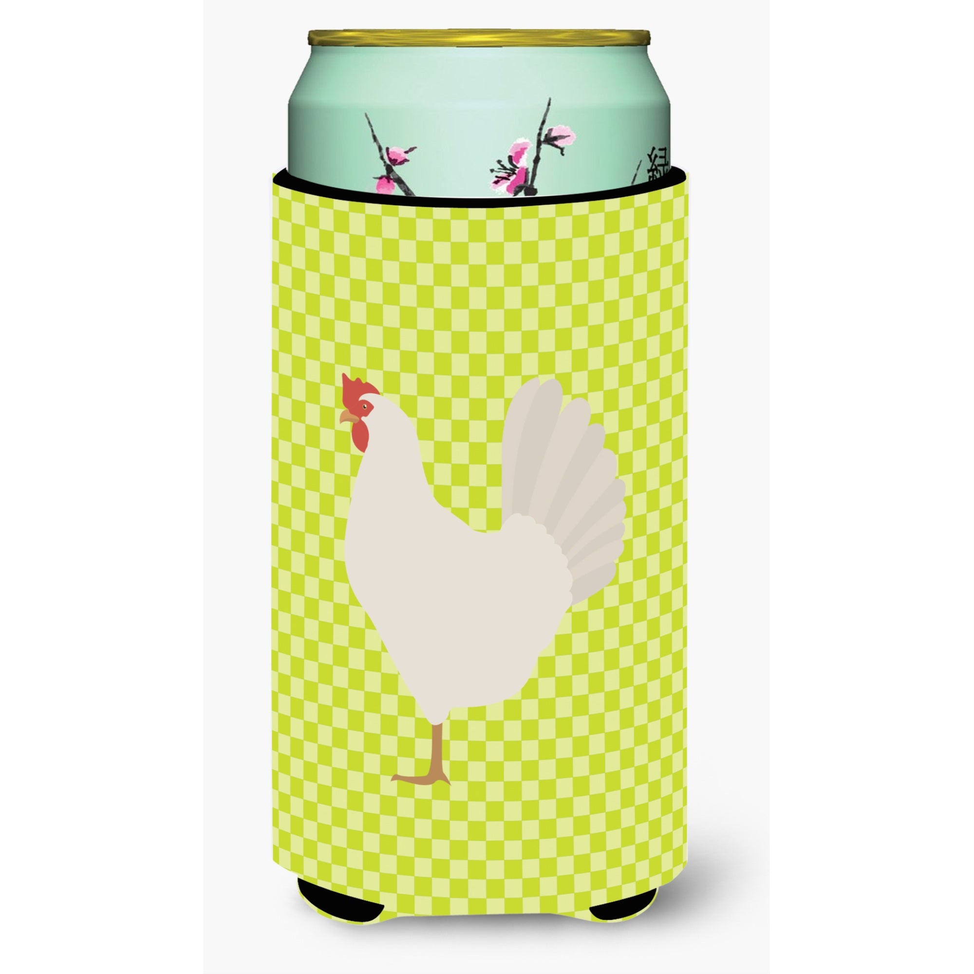 Caroline'S Treasures Leghorn Chicken Green Decorative Can Hugger, Tall Boy, Multicolor