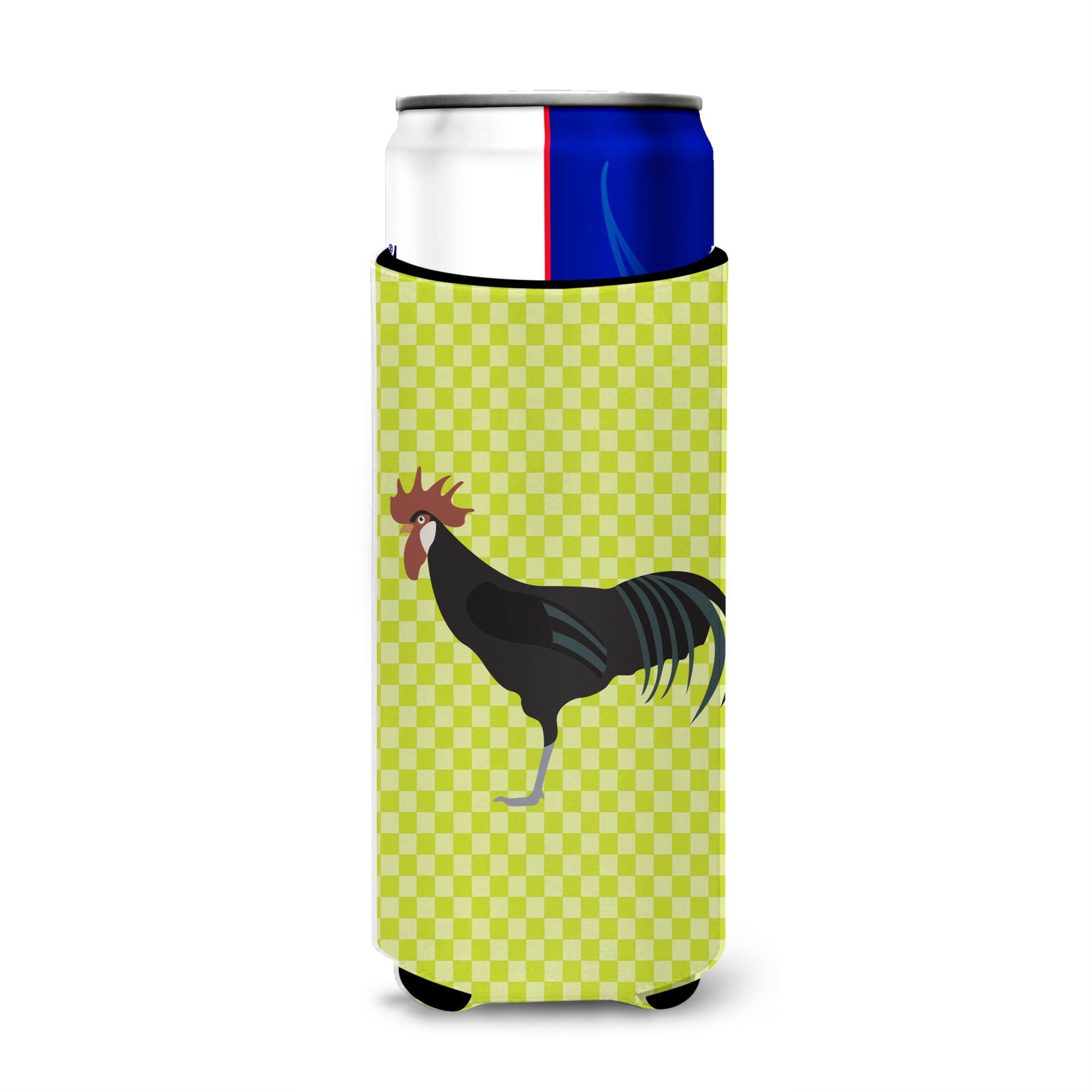 Caroline'S Treasures Minorca Ctalalan Chicken Green Decorative Can Hugger, Slim, Multicolor