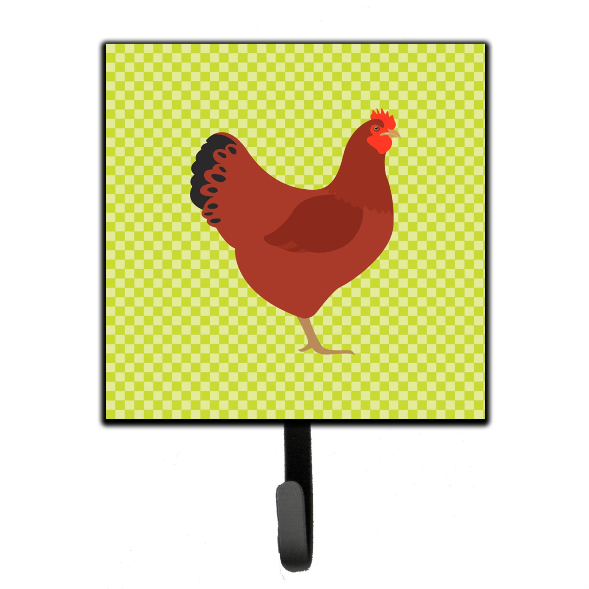 Caroline'S Treasures New Hampshire Red Chicken Green Wall Hook, Small, Multicolor
