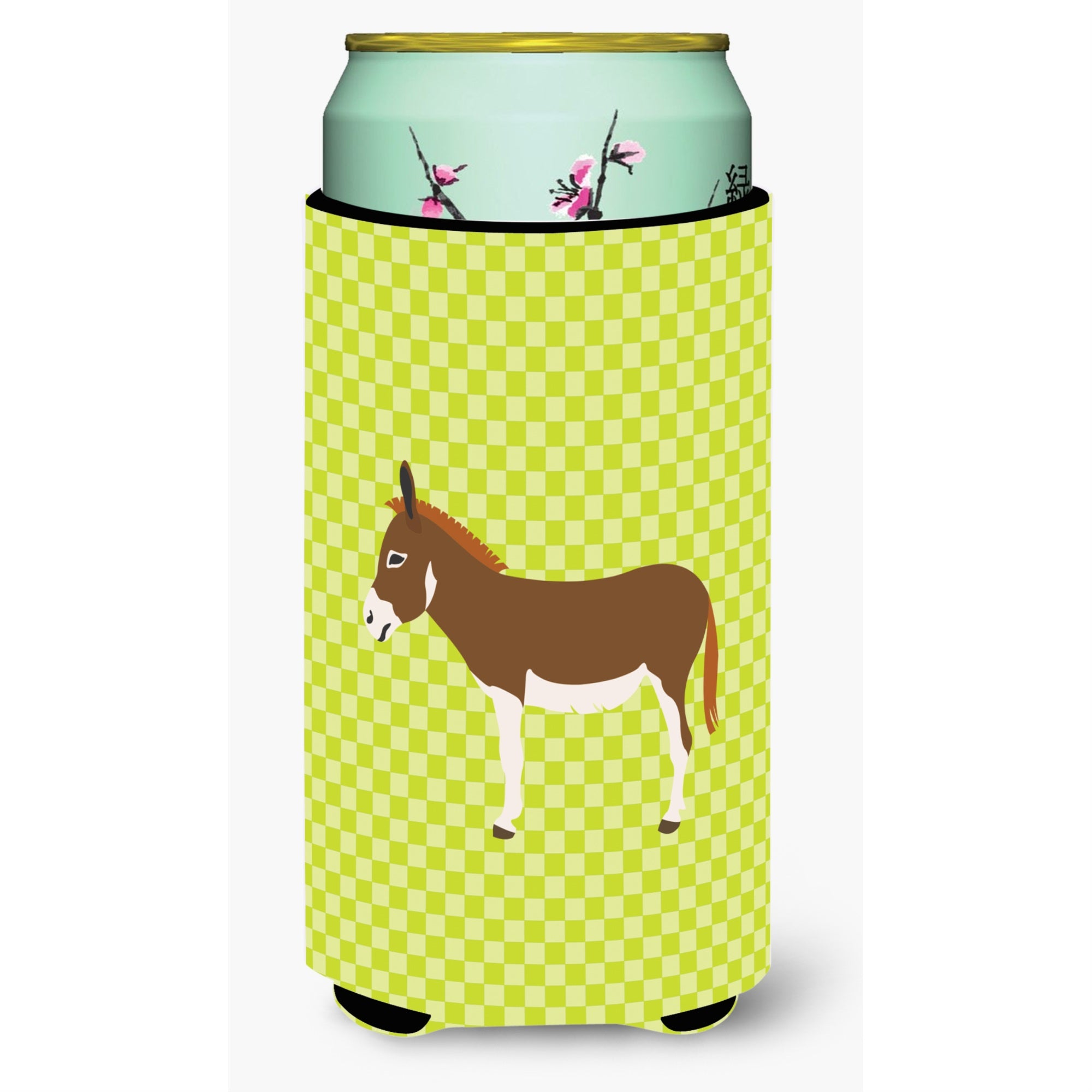 Caroline'S Treasures Miniature Mediterranian Donkey Green Decorative Can Hugger, Tall Boy, Multicolor