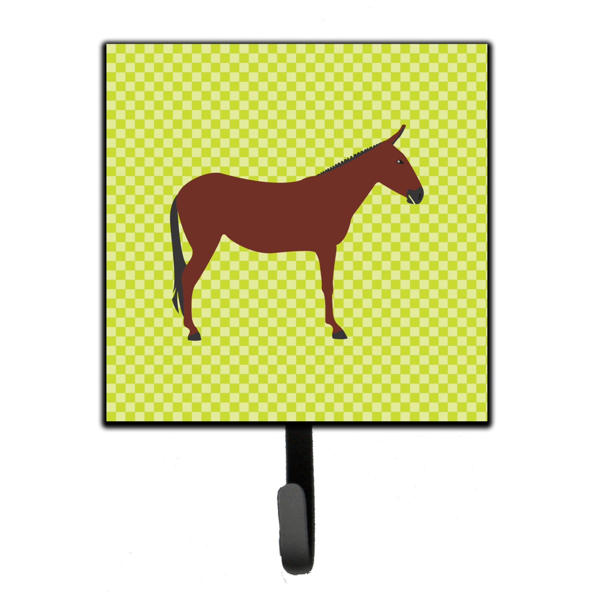 Caroline'S Treasures Hinny Horse Donkey Green Wall Hook, Small, Multicolor