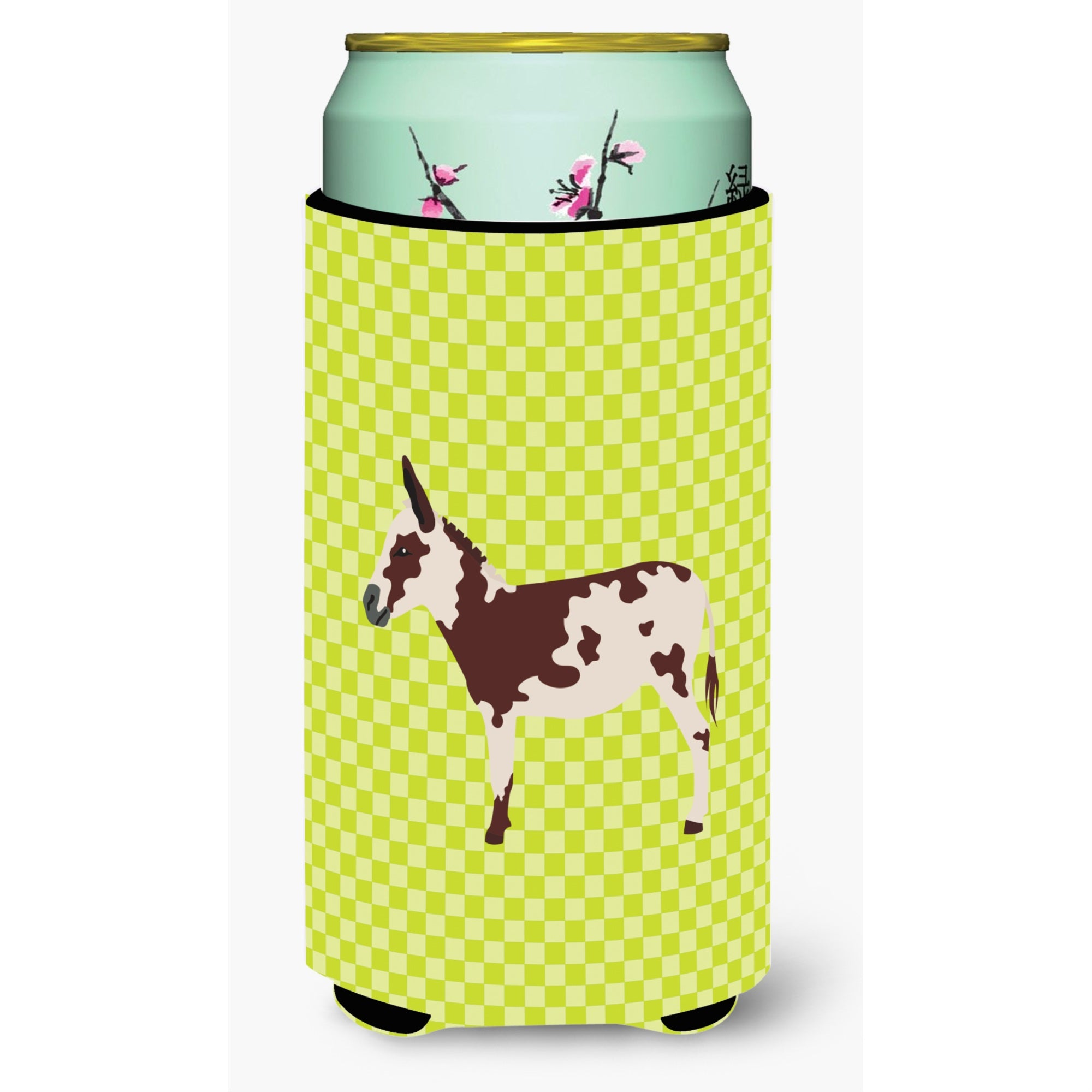 Caroline'S Treasures American Spotted Donkey Green Decorative Can Hugger, Tall Boy, Multicolor