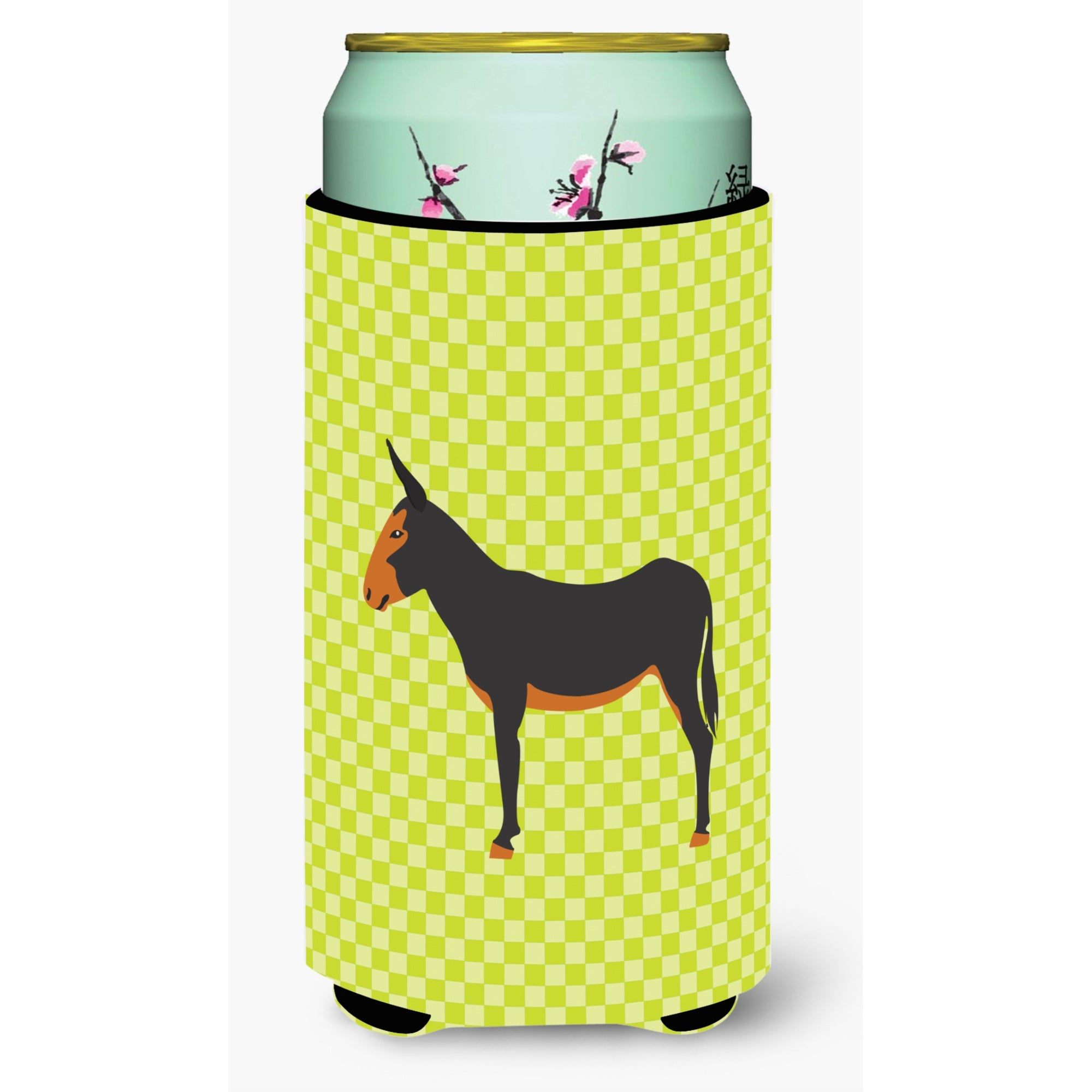 Caroline'S Treasures Catalan Donkey Green Decorative Can Hugger, Tall Boy, Multicolor