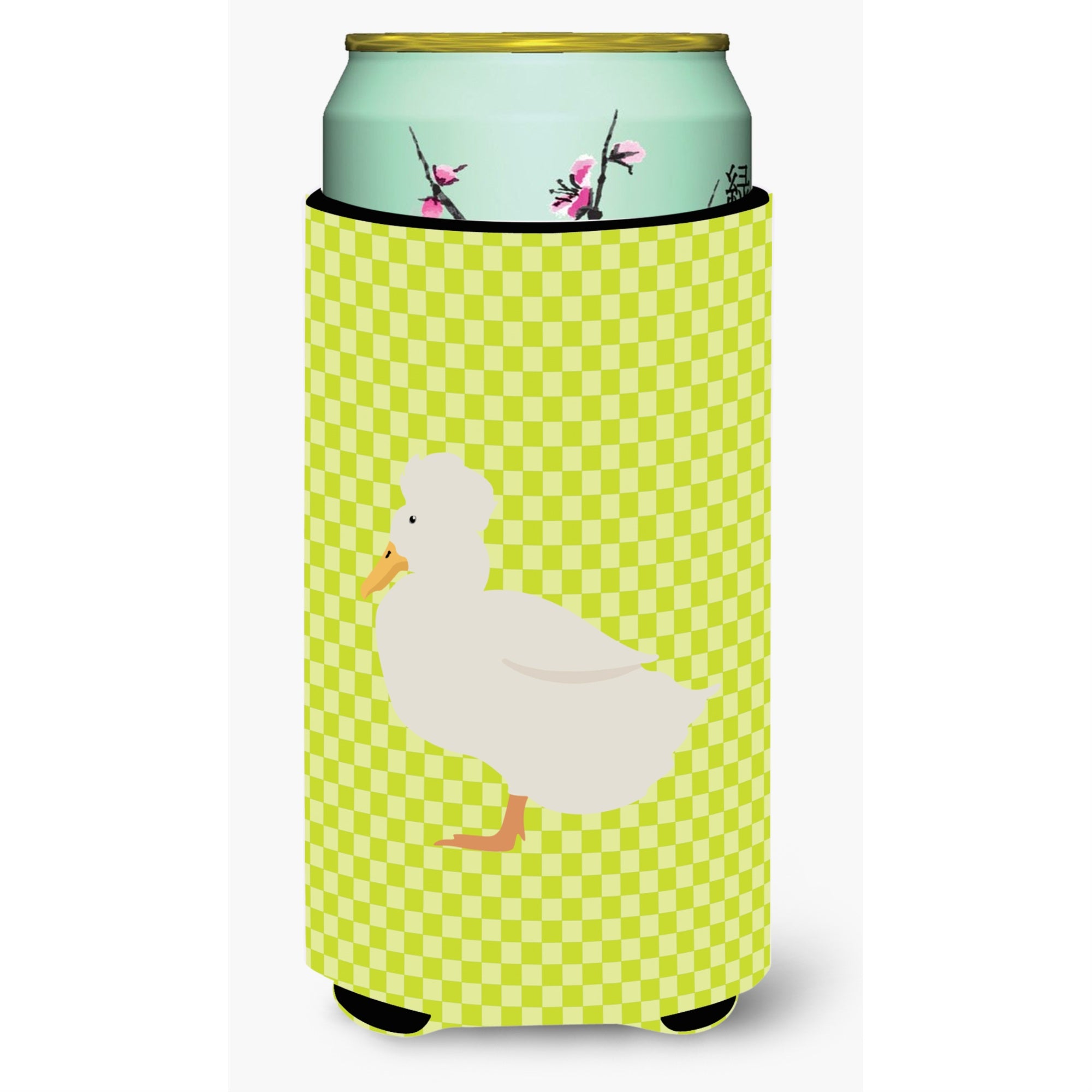 Caroline'S Treasures Crested Duck Green Decorative Can Hugger, Tall Boy, Multicolor