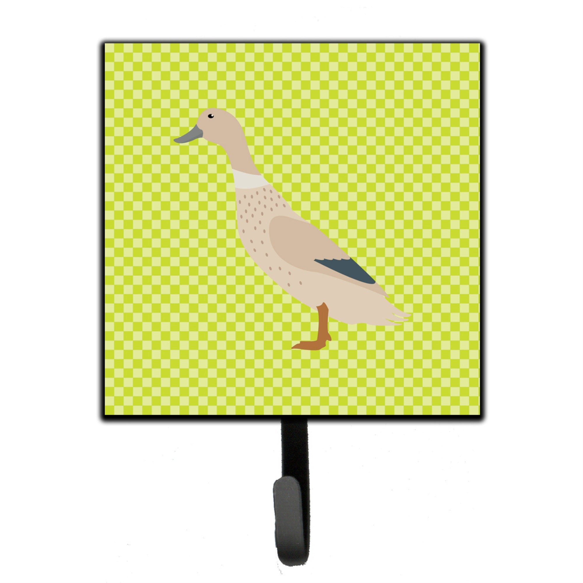Caroline'S Treasures West Harlequin Duck Green Wall Hook, Small, Multicolor