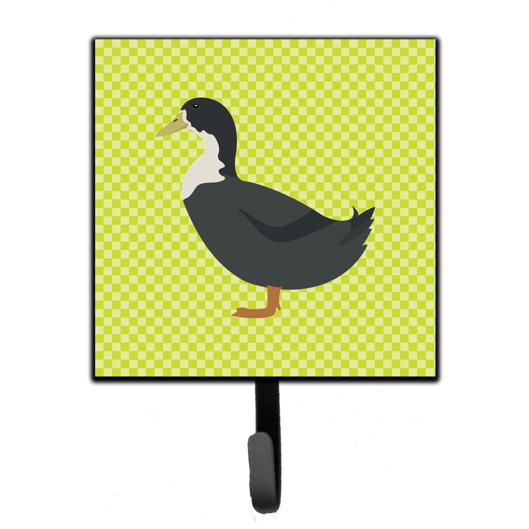 Caroline'S Treasures Blue Swedish Duck Green Wall Hook, Small, Multicolor