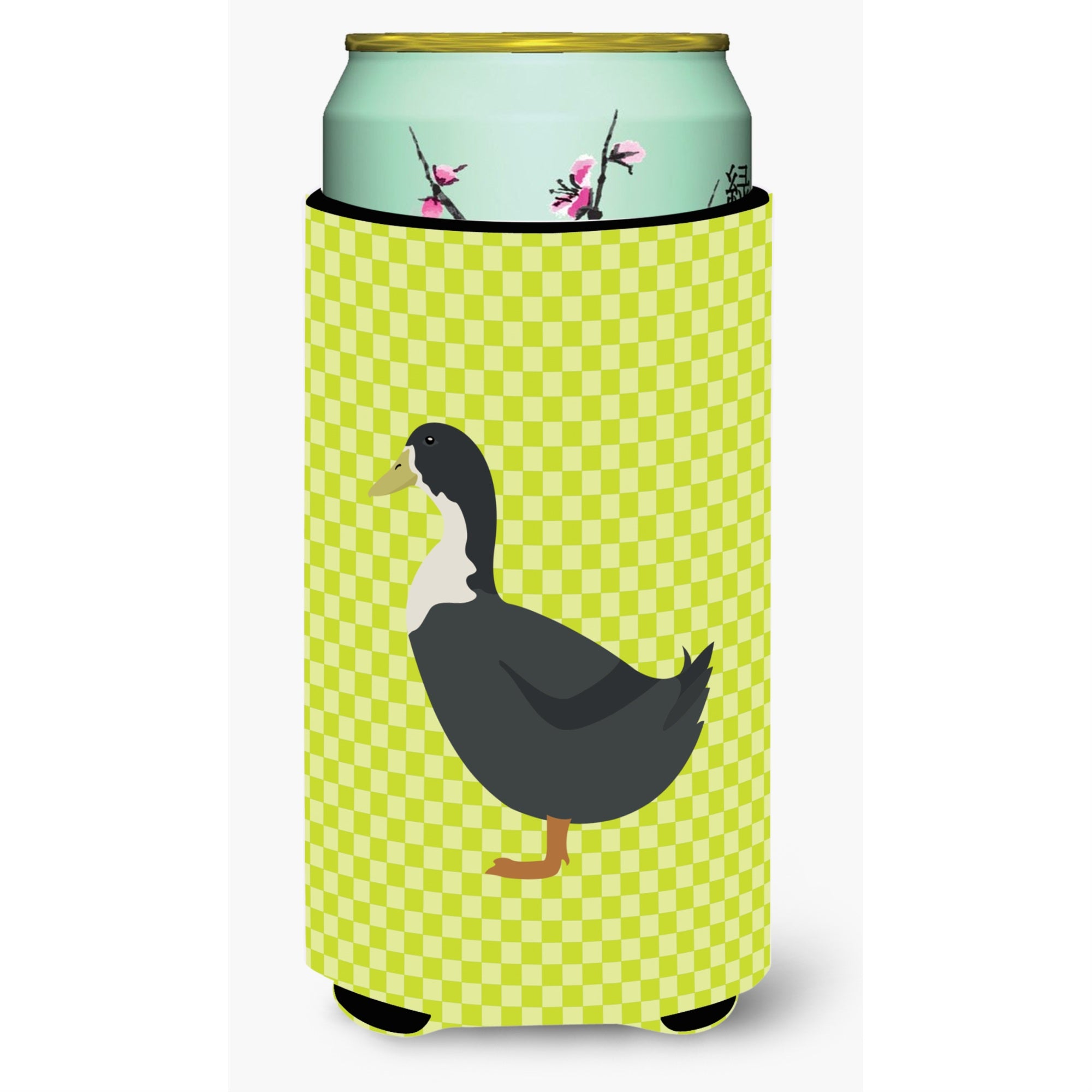 Caroline'S Treasures Blue Swedish Duck Green Decorative Can Hugger, Tall Boy, Multicolor