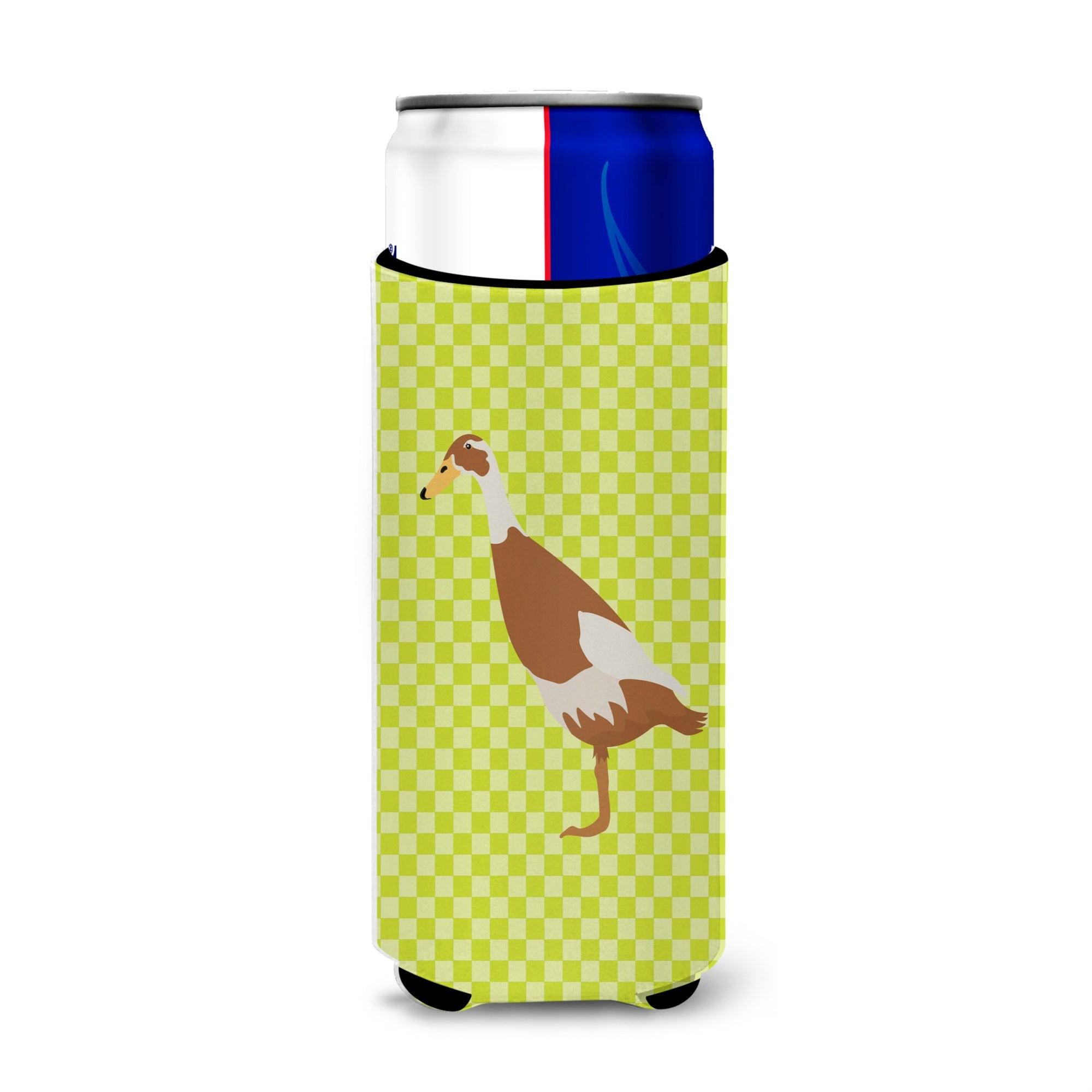 Caroline'S Treasures Indian Runner Duck Green Decorative Can Hugger, Slim, Multicolor